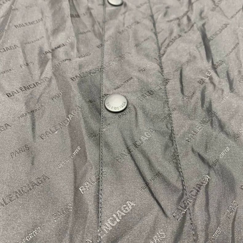 Balenciaga Balenciaga Black Printed Windbreaker Jacket - dmc Size US XS / EU 42 / 0 - 8 Thumbnail