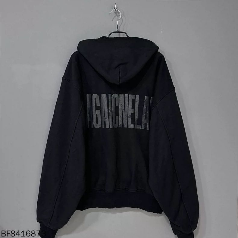 Balenciaga Balenciaga 24FW Reverse Letter Zip Hoodie - dmc Size US S / EU 44-46 / 1 - 3 Thumbnail