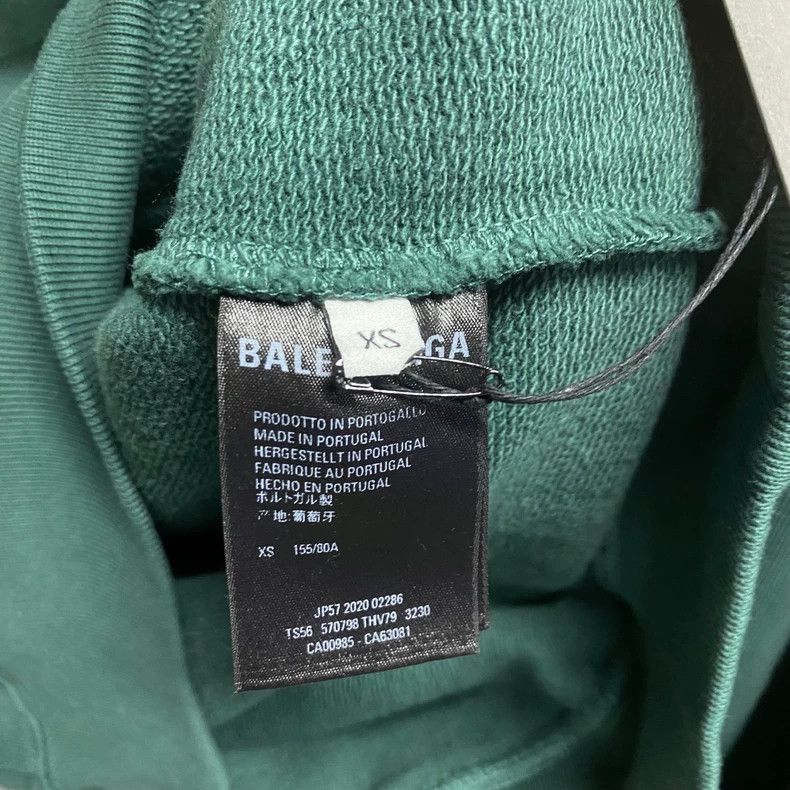 Balenciaga Balenciaga Green Logo Print Hoodie - dmc Size US S / EU 44-46 / 1 - 3 Thumbnail