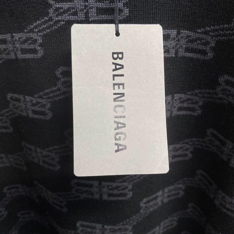 Balenciaga Balenciaga Logo All-Over Print Knit Black Sweater - dmc Size US XS / EU 42 / 0 - 5 Thumbnail