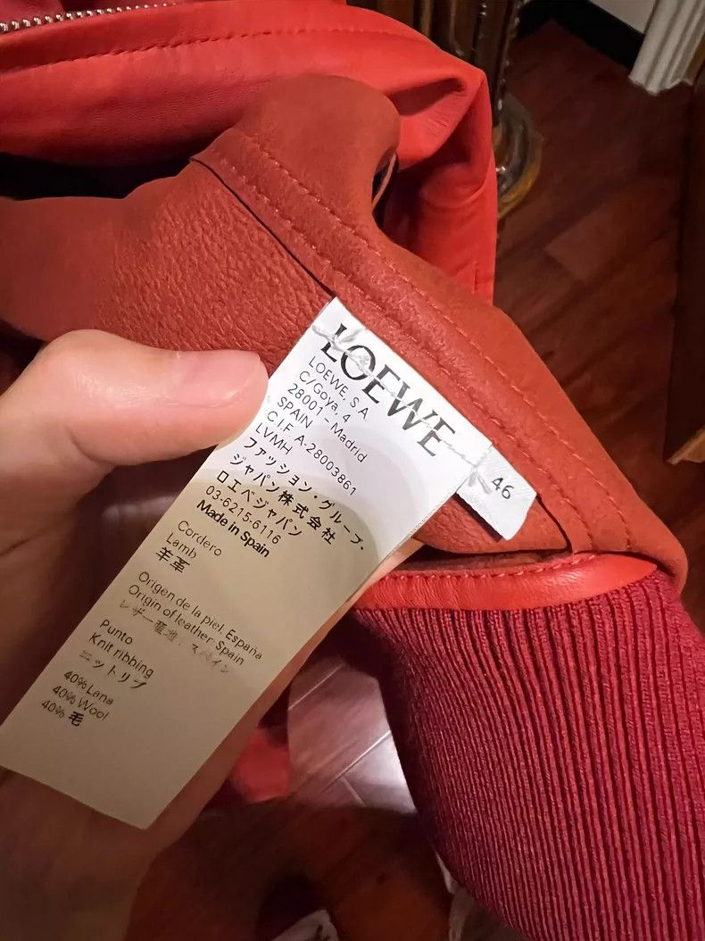Loewe Loewe Men's Red Leather Jacket - dmc Size US XS / EU 42 / 0 - 5 Thumbnail