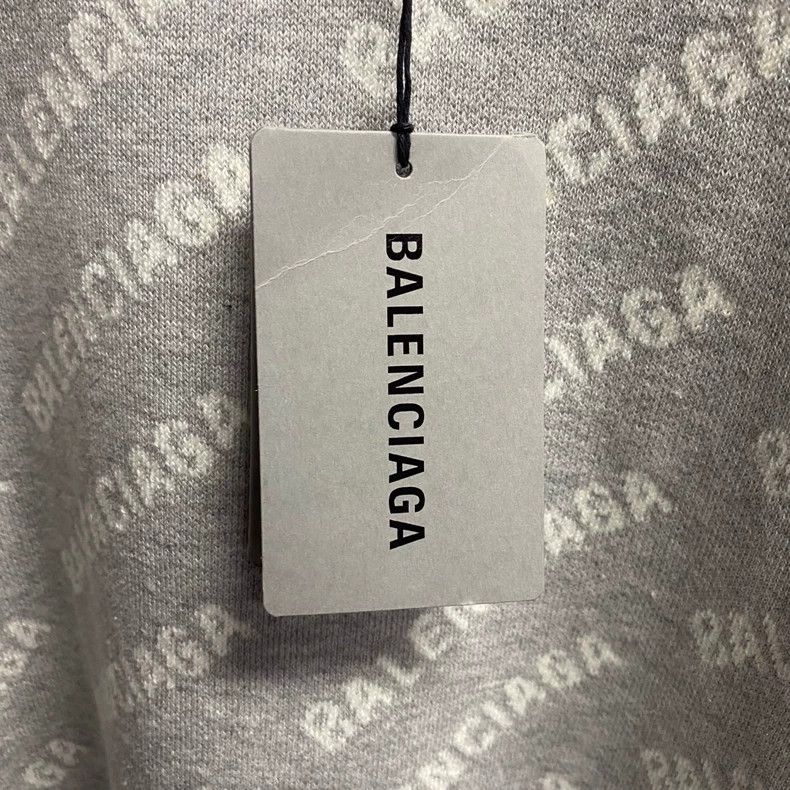 Balenciaga Balenciaga Grey Logo Print Knit Sweater - dmc Size US XS / EU 42 / 0 - 4 Thumbnail