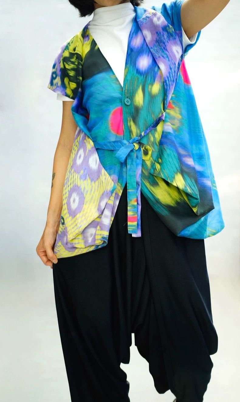 Issey Miyake Issey Miyake Abstract Print Sleeveless Top - dmc Size US M / EU 48-50 / 2 - 7 Thumbnail