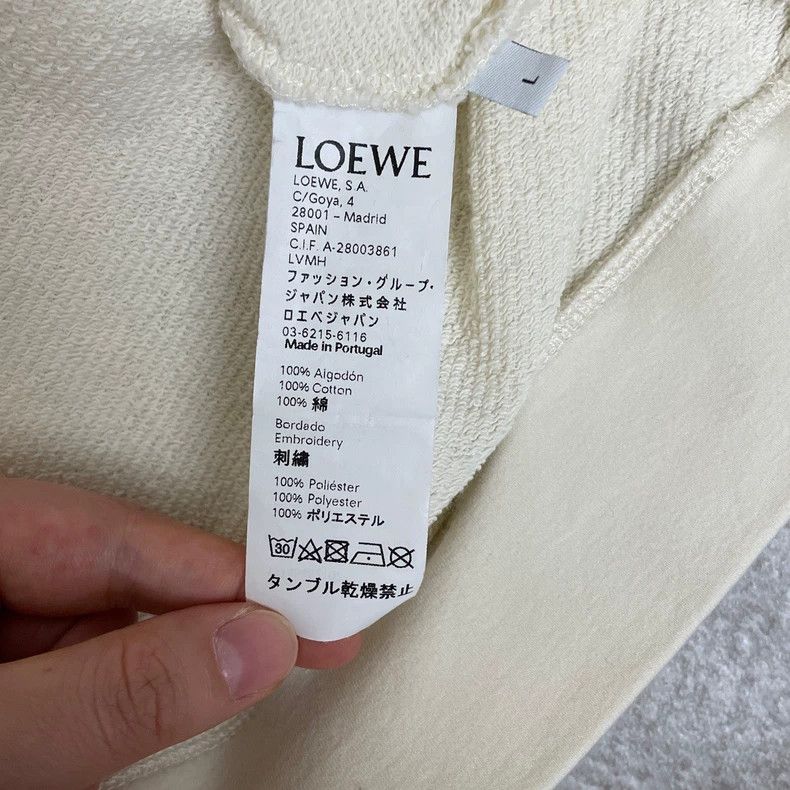 Loewe Loewe Beige Embroidered Logo Crewneck Sweatshirt - dmc Size US L / EU 52-54 / 3 - 6 Thumbnail