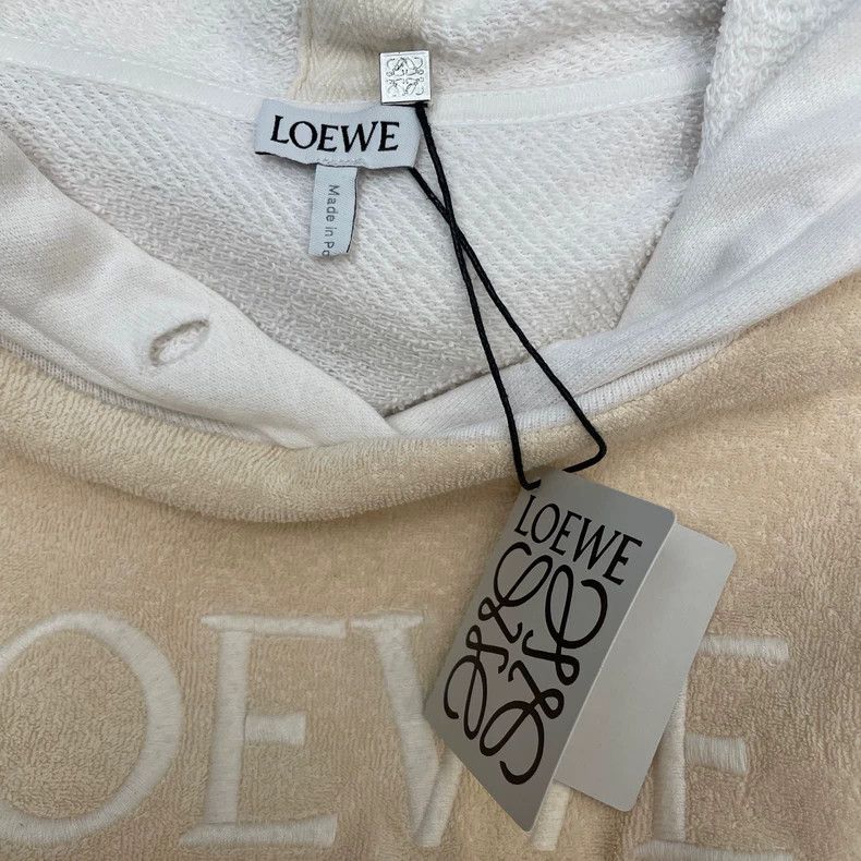 Loewe Loewe Beige Logo Embroidered Hoodie - dmc Size US S / EU 44-46 / 1 - 5 Thumbnail