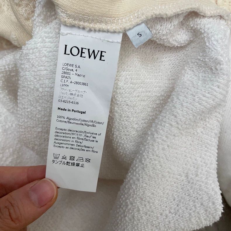 Loewe Loewe Beige Logo Embroidered Hoodie - dmc Size US S / EU 44-46 / 1 - 4 Thumbnail