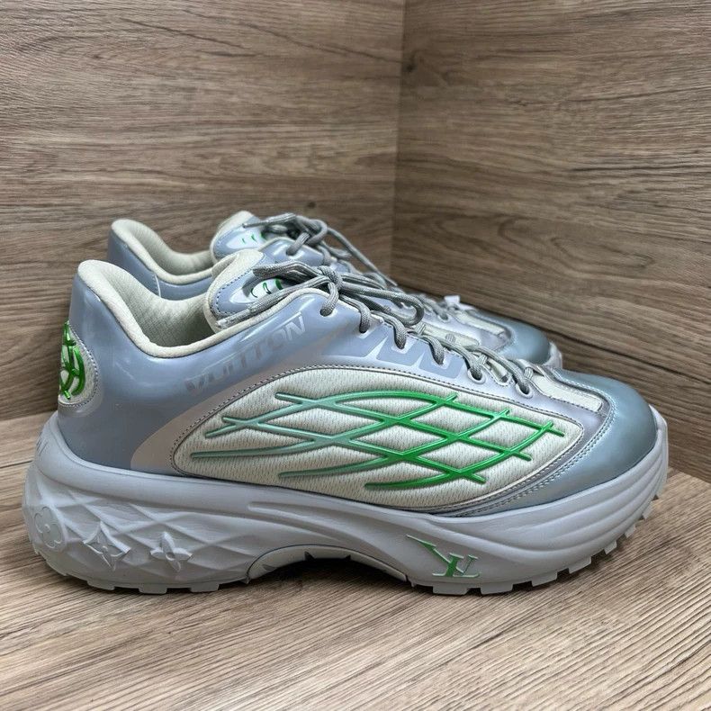 Louis Vuitton Louis Vuitton Discovery Silver Green Sneakers - dmc Size US 10.5 / EU 43-44 - 3 Thumbnail