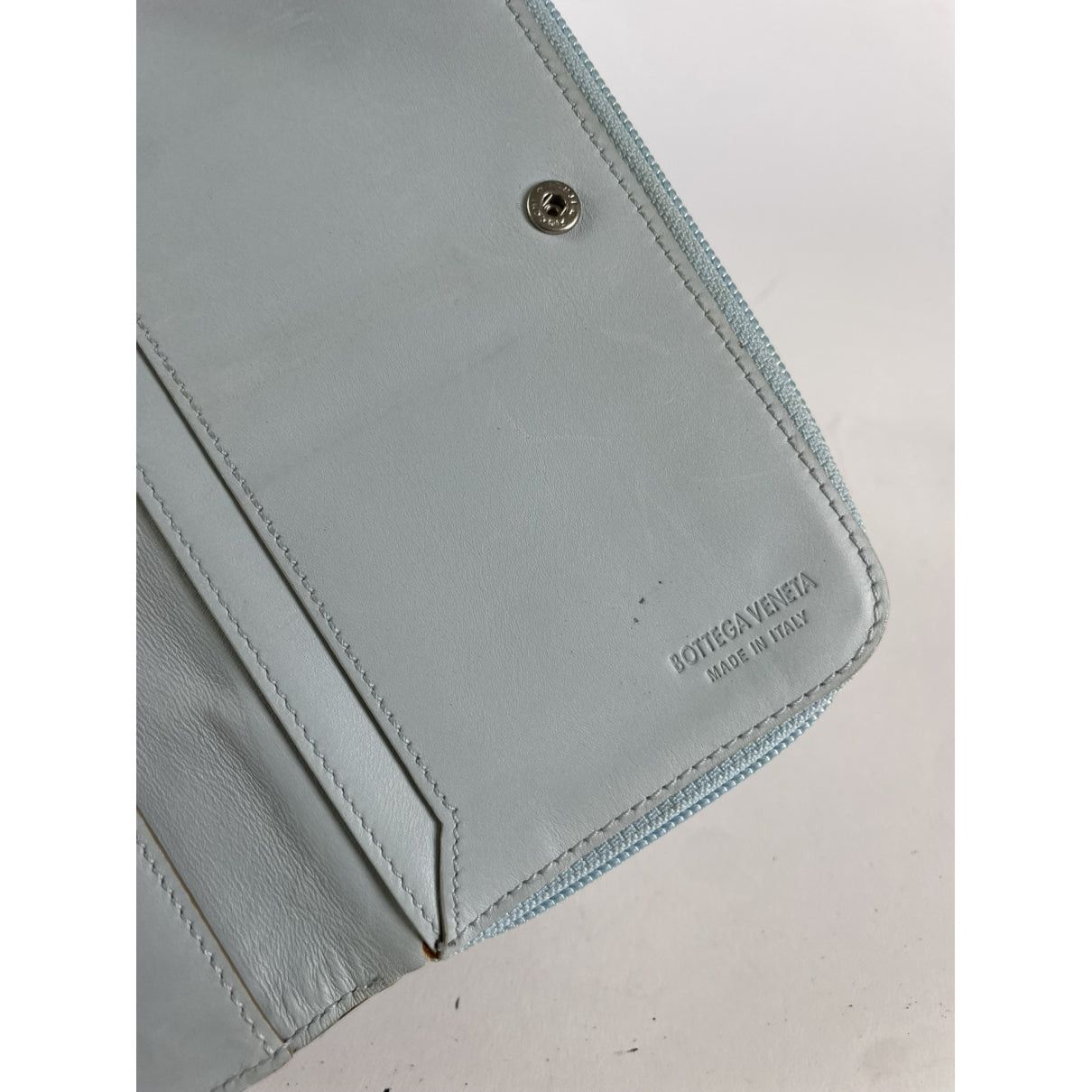 Bottega Veneta Blue Leather Wallet Size ONE SIZE - 4 Thumbnail