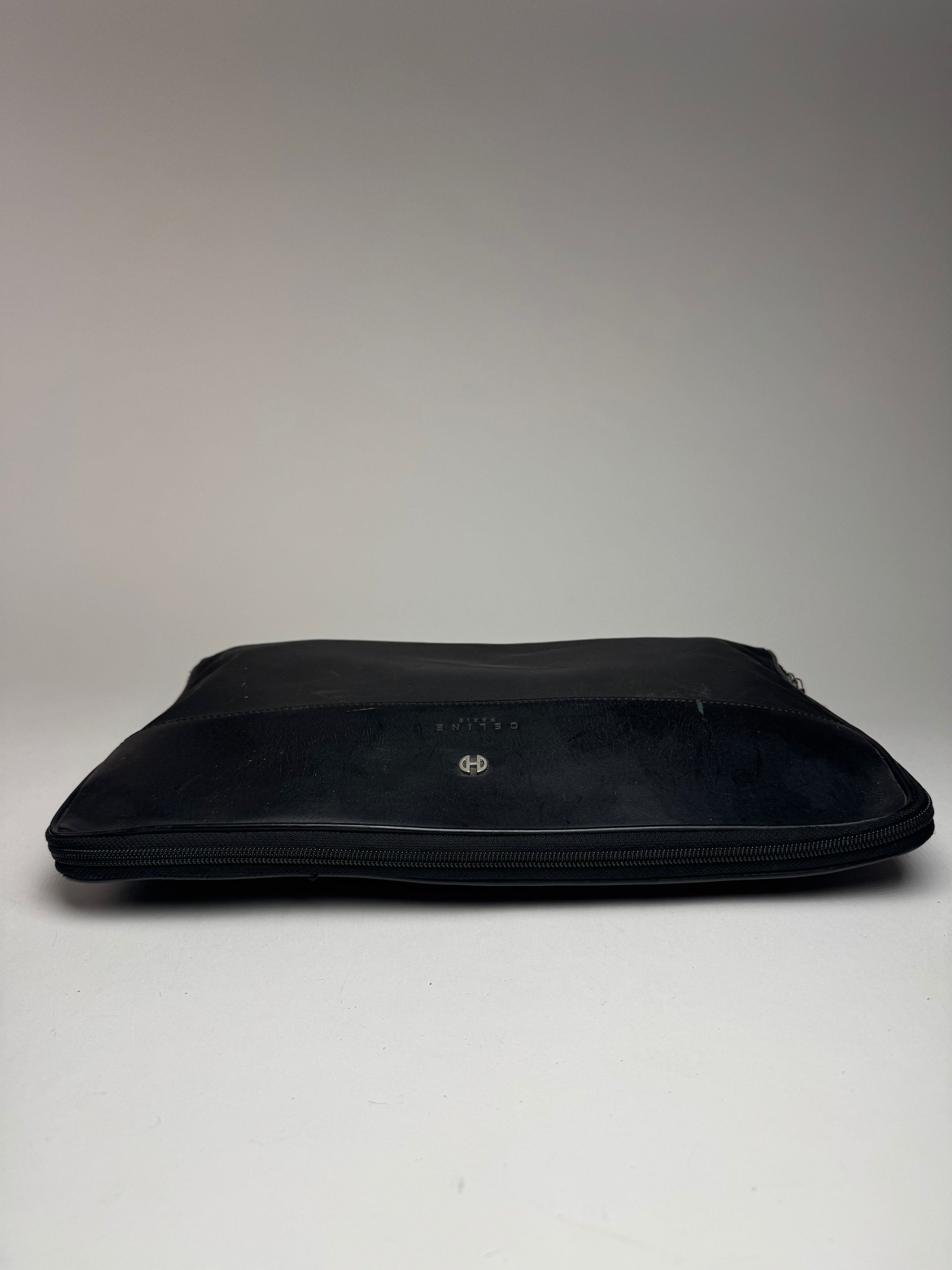 Celine Vintage Paris Leather Clutch Black Size ONE SIZE - 7 Thumbnail