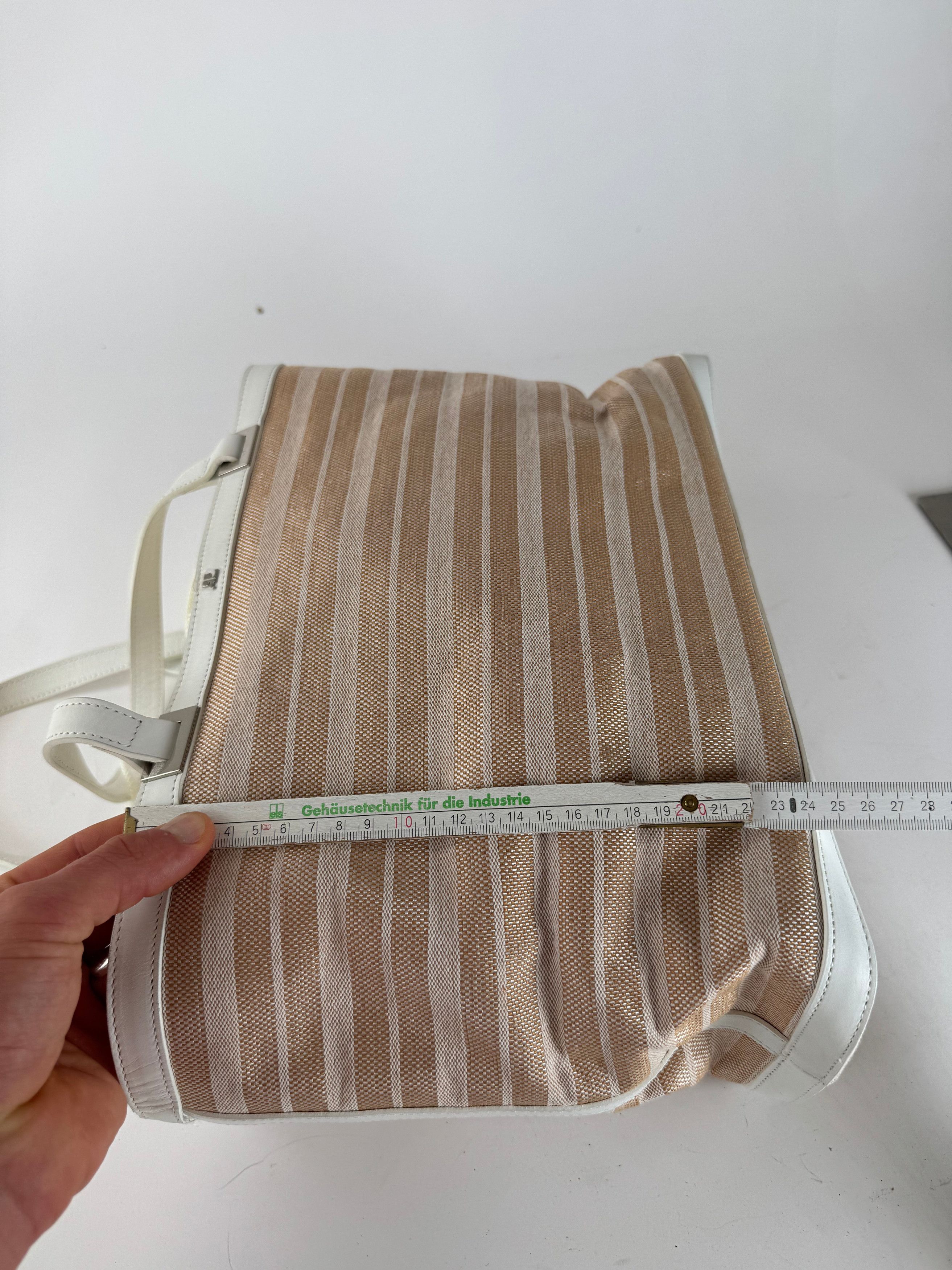 Courreges Vintage Paris 2 Way Shopper beige white Size ONE SIZE - 4 Thumbnail