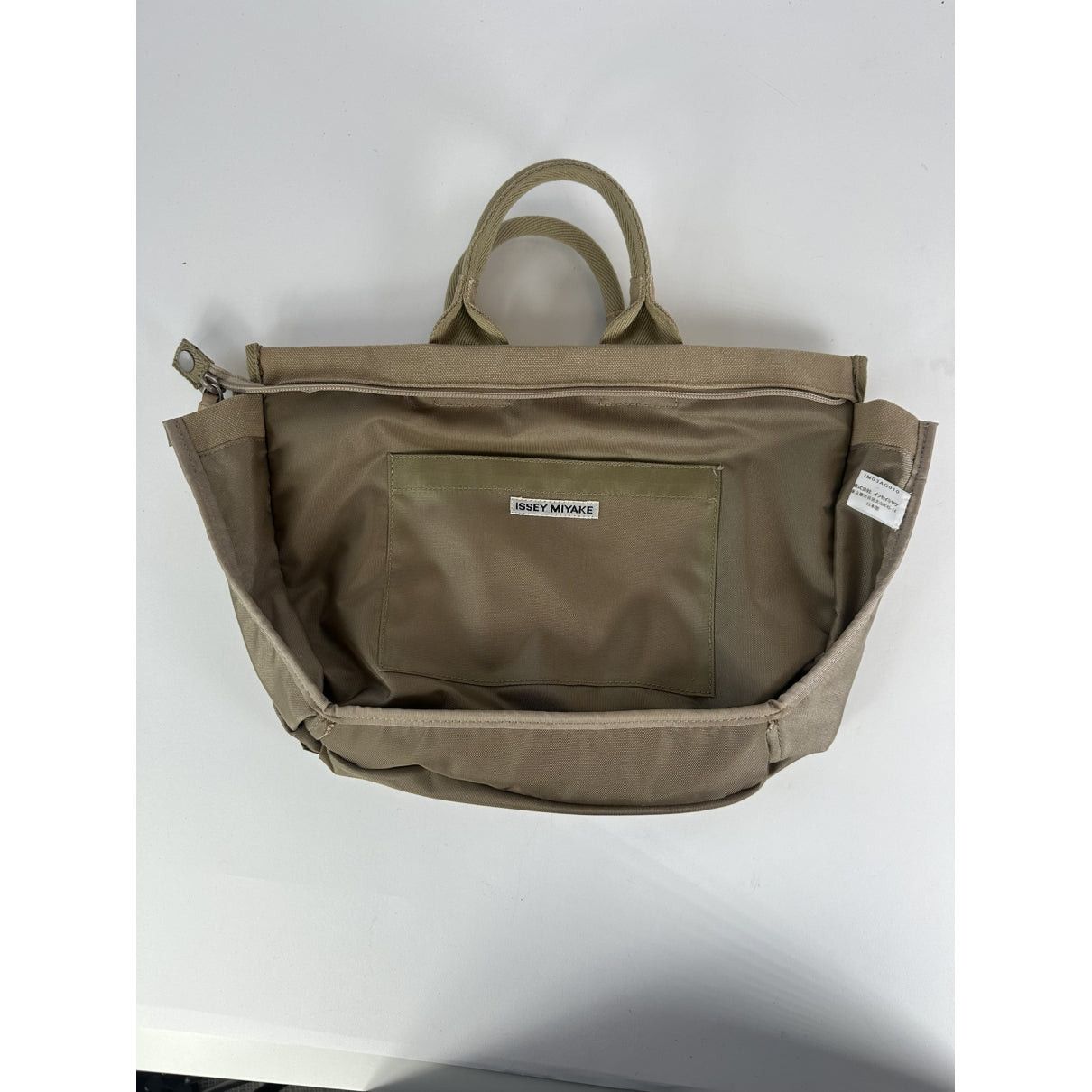 Issey Miyake Brown Cotton Handbag Size ONE SIZE - 2 Thumbnail