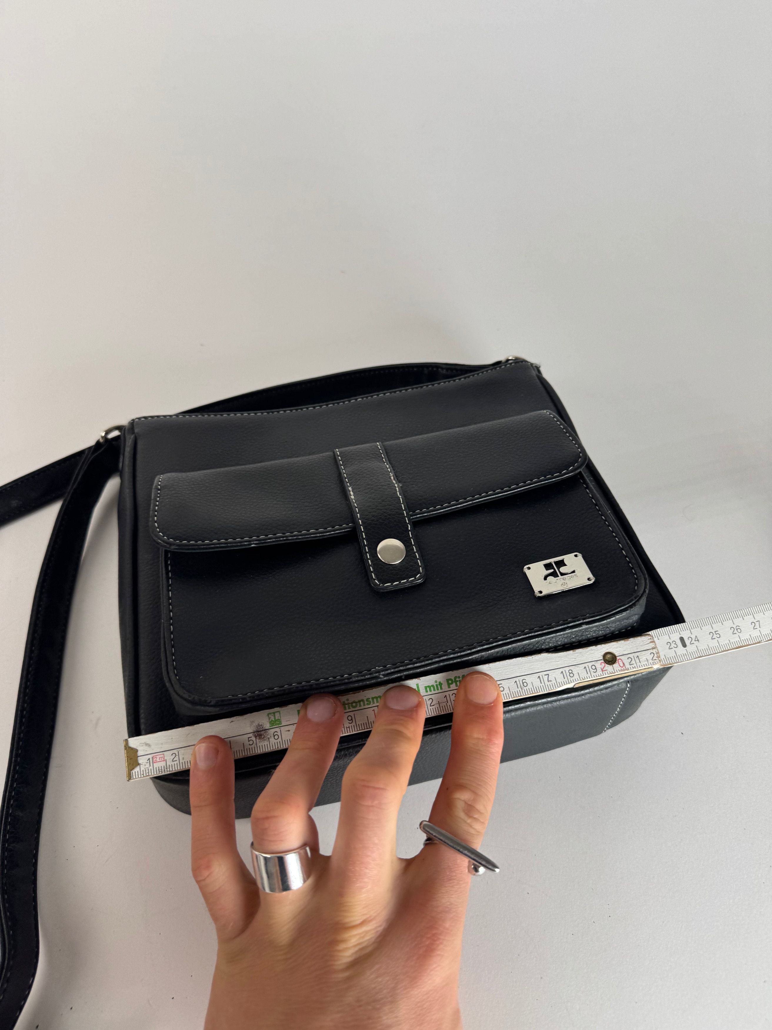 Courreges Vintage Paris Leather Bag Black Size ONE SIZE - 7 Thumbnail