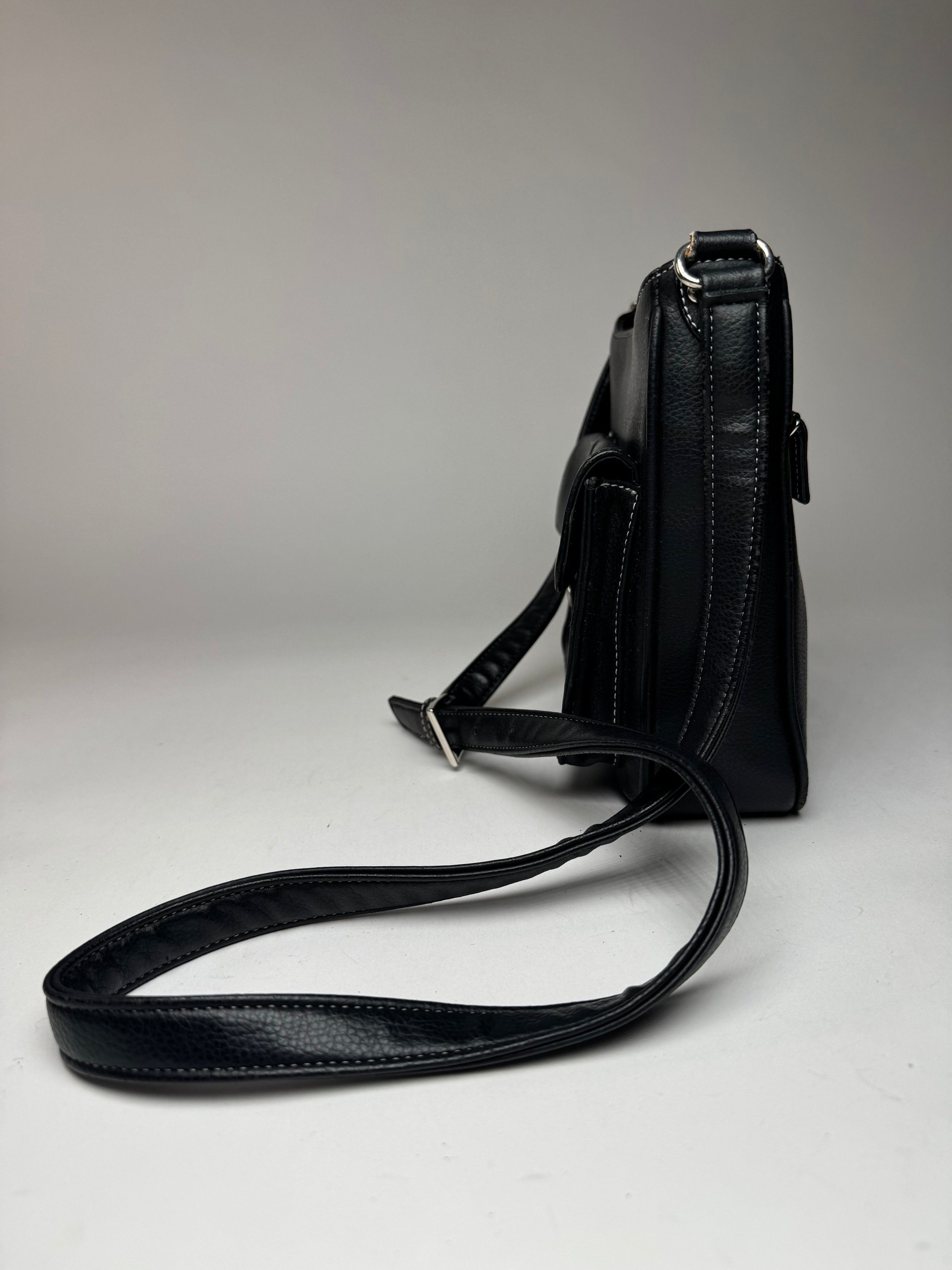 Courreges Vintage Paris Leather Bag Black Size ONE SIZE - 12 Thumbnail