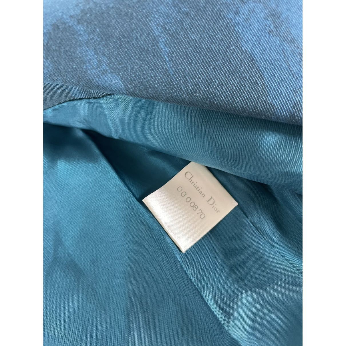 Dior Blue Wool Trench Coat Size L / US 10 / IT 46 - 4 Thumbnail
