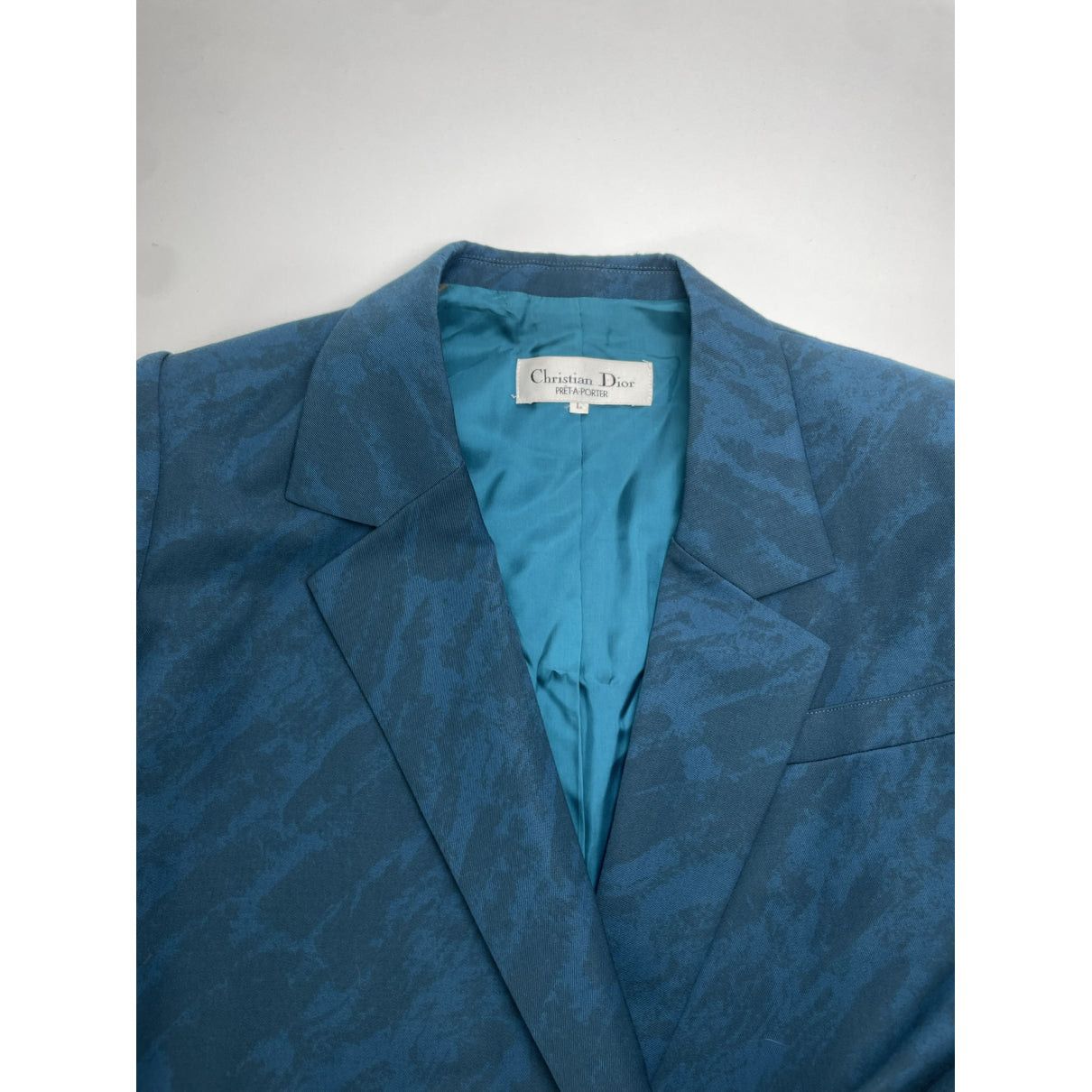 Dior Blue Wool Trench Coat Size L / US 10 / IT 46 - 3 Thumbnail