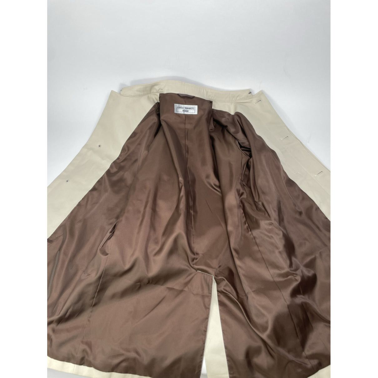 Kansai Yamamoto Beige Polyester Coat Size M / US 6-8 / IT 42-44 - 4 Thumbnail