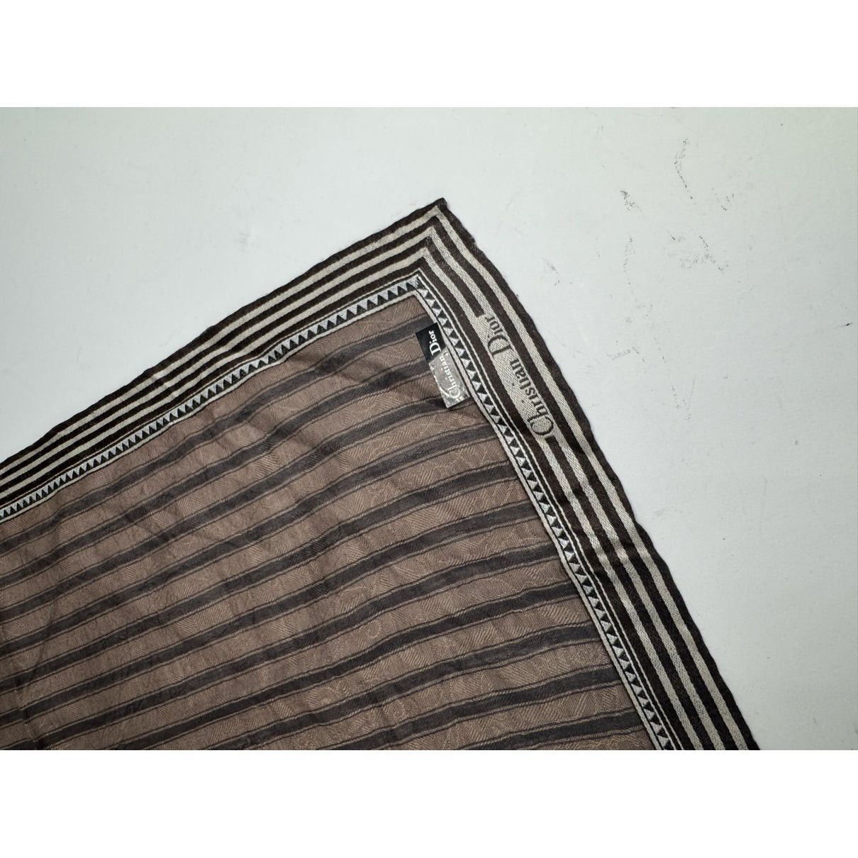 Dior Mitzah Toile de Jouy Brown Cotton Scarf Size ONE SIZE - 2 Thumbnail