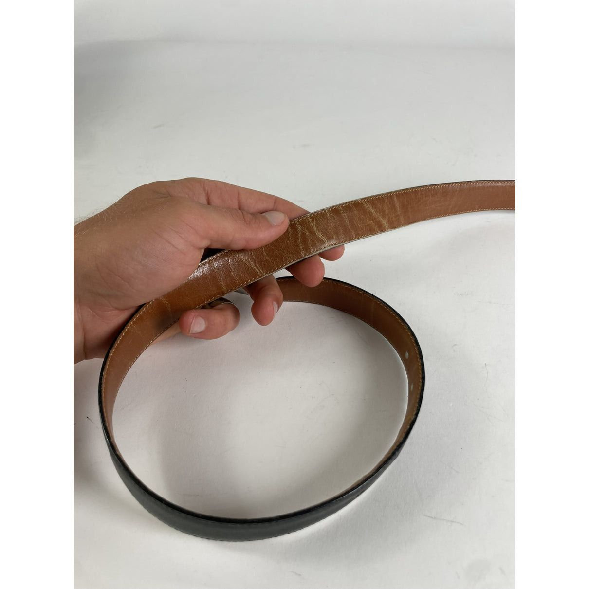 Celine Triomphe Black Leather Belt Size ONE SIZE - 3 Thumbnail