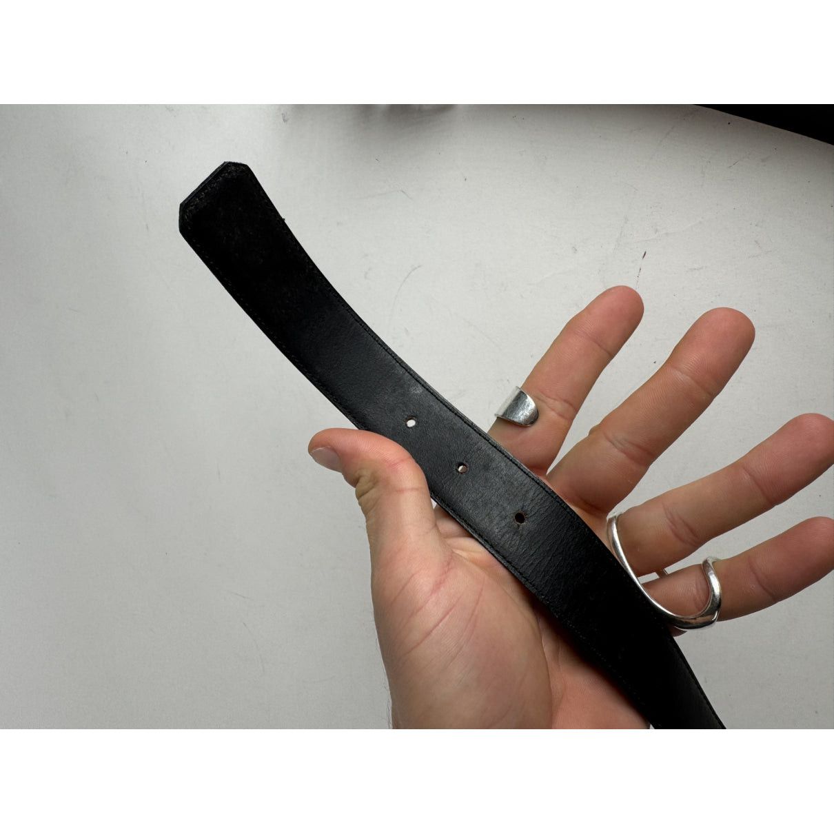 Dior Black Leather Belt Size ONE SIZE - 4 Thumbnail