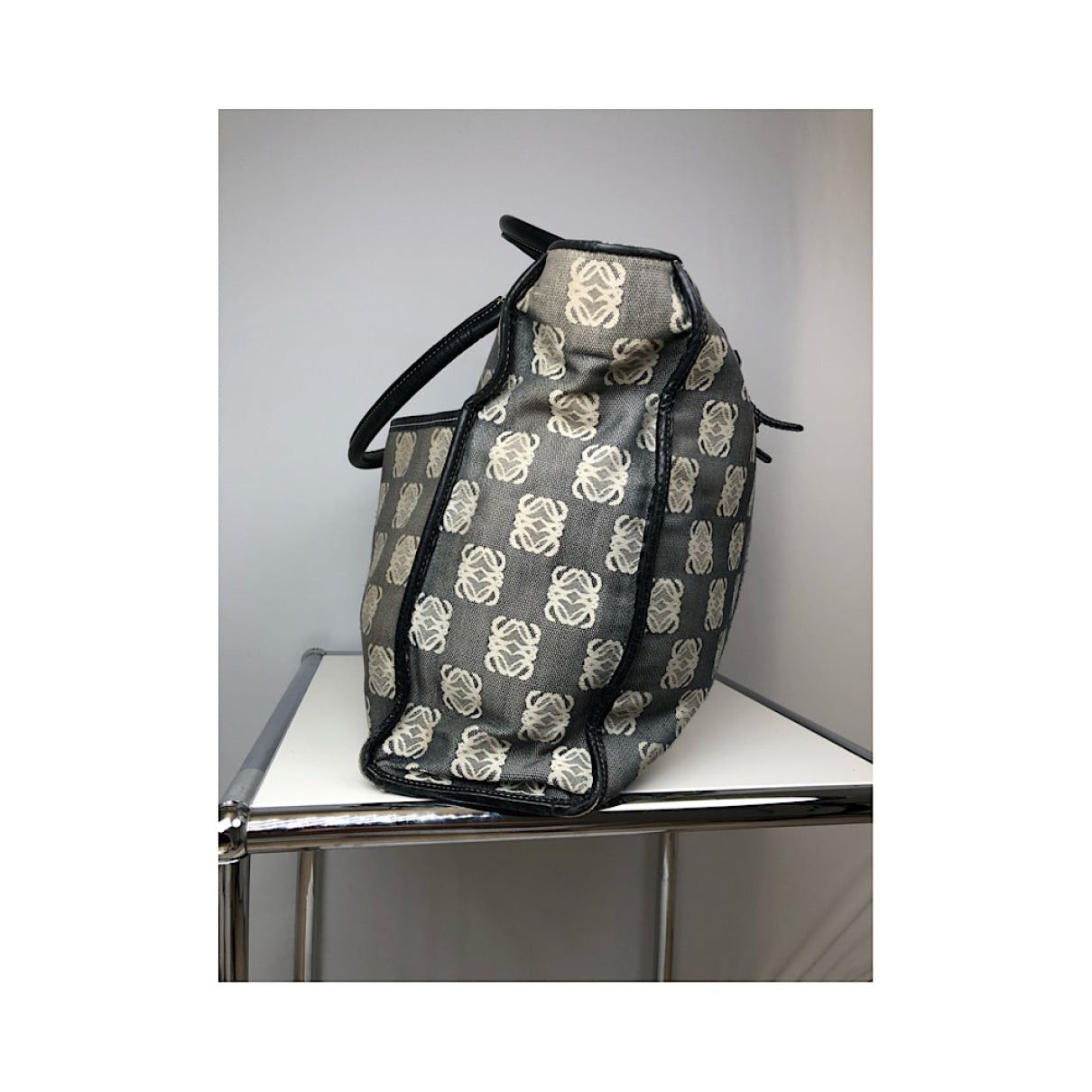 Loewe Gate Black Cotton Handbag Size ONE SIZE - 2 Thumbnail