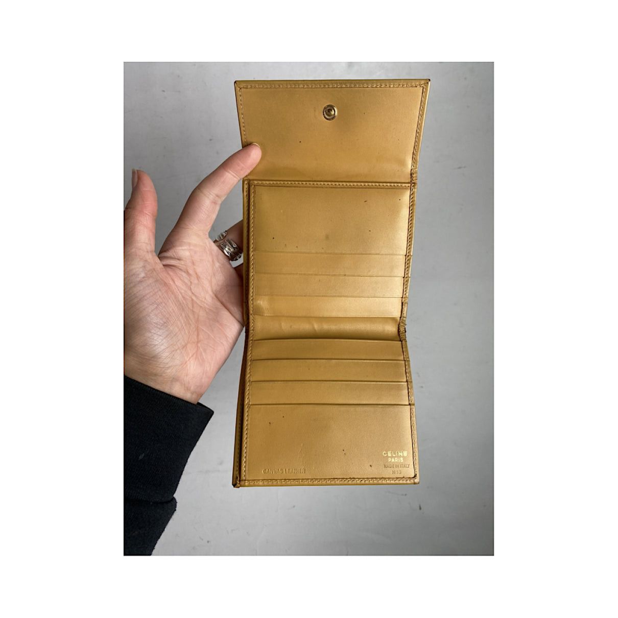 Celine Triomphe Brown Leather Wallet Size ONE SIZE - 4 Thumbnail