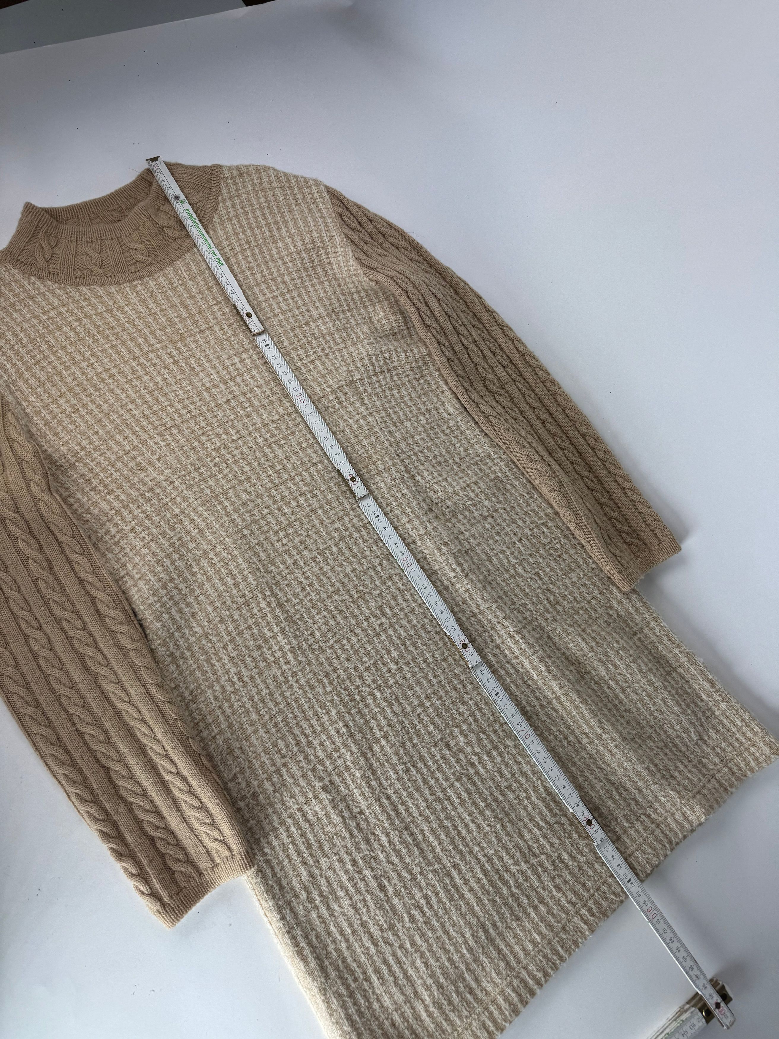 Courreges Vintage Paris Wool Dress 38/M Beige Brown Size M / US 6-8 / IT 42-44 - 12 Thumbnail