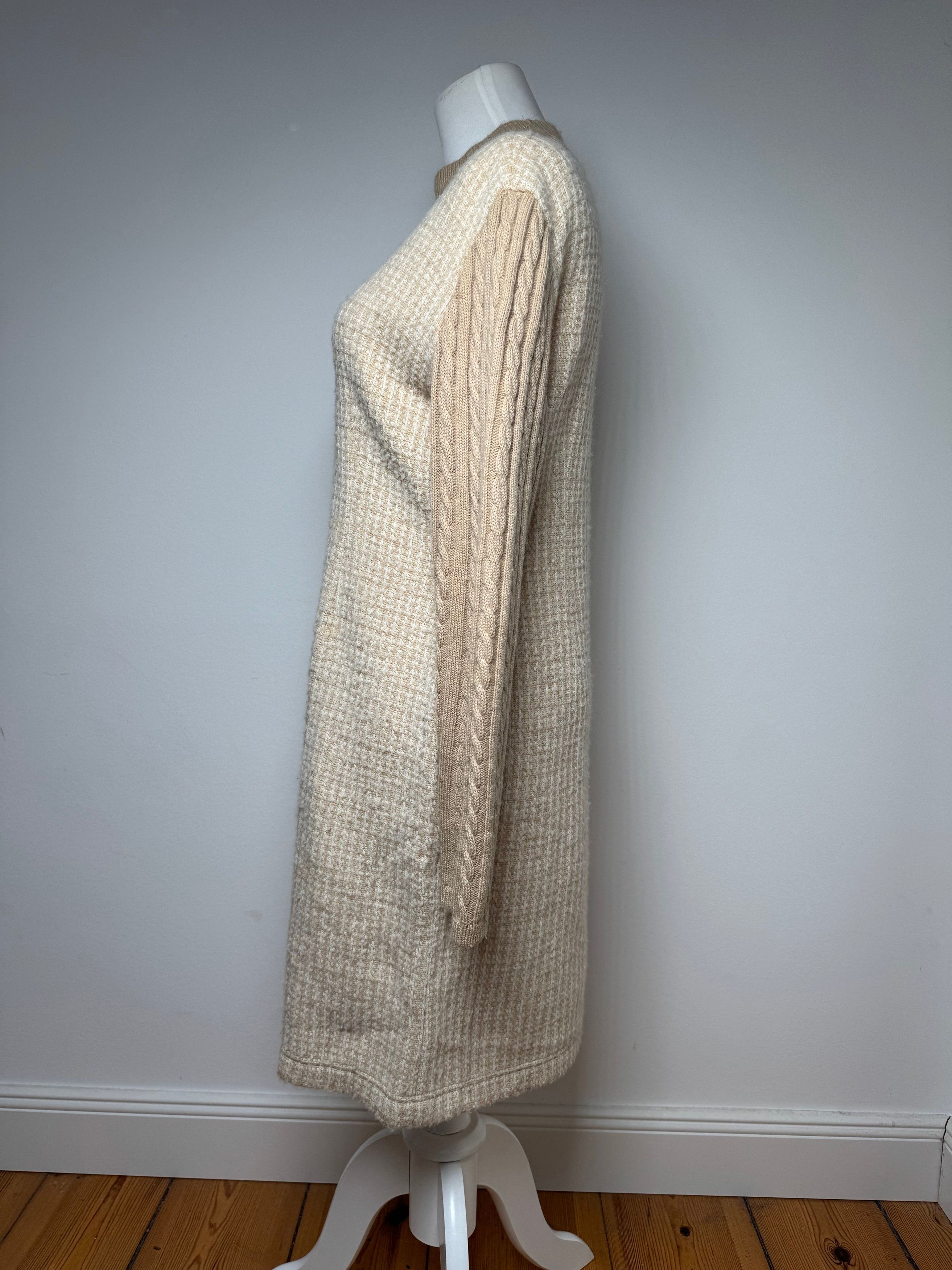 Courreges Vintage Paris Wool Dress 38/M Beige Brown Size M / US 6-8 / IT 42-44 - 2 Thumbnail