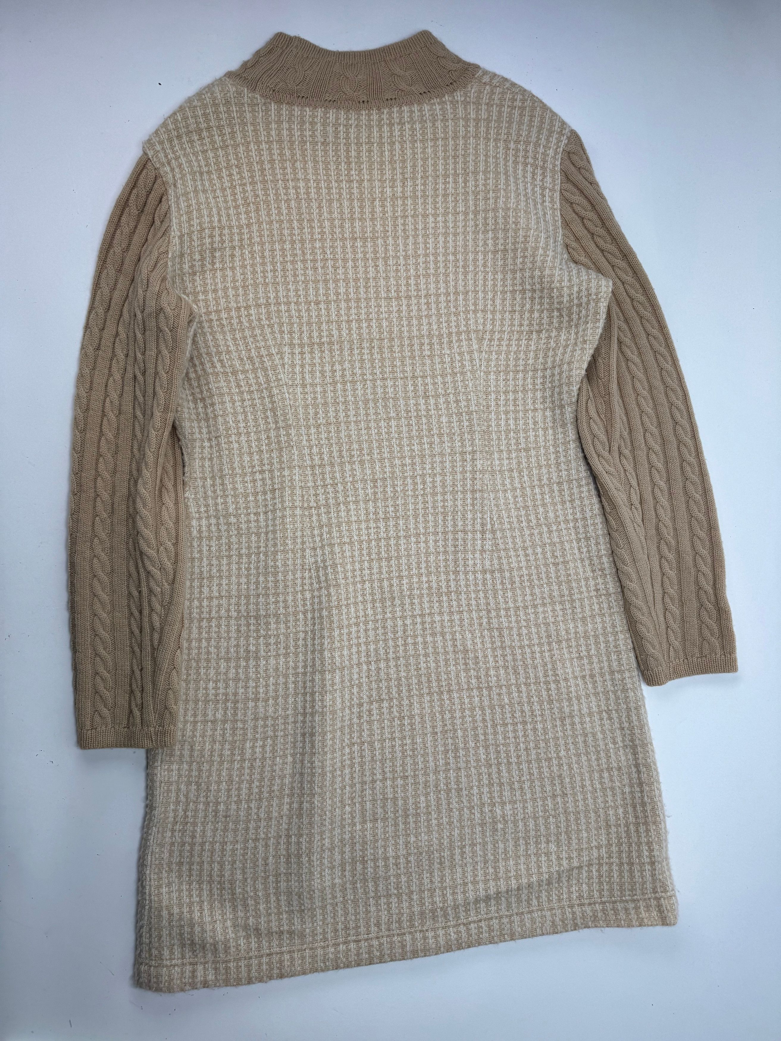 Courreges Vintage Paris Wool Dress 38/M Beige Brown Size M / US 6-8 / IT 42-44 - 8 Thumbnail