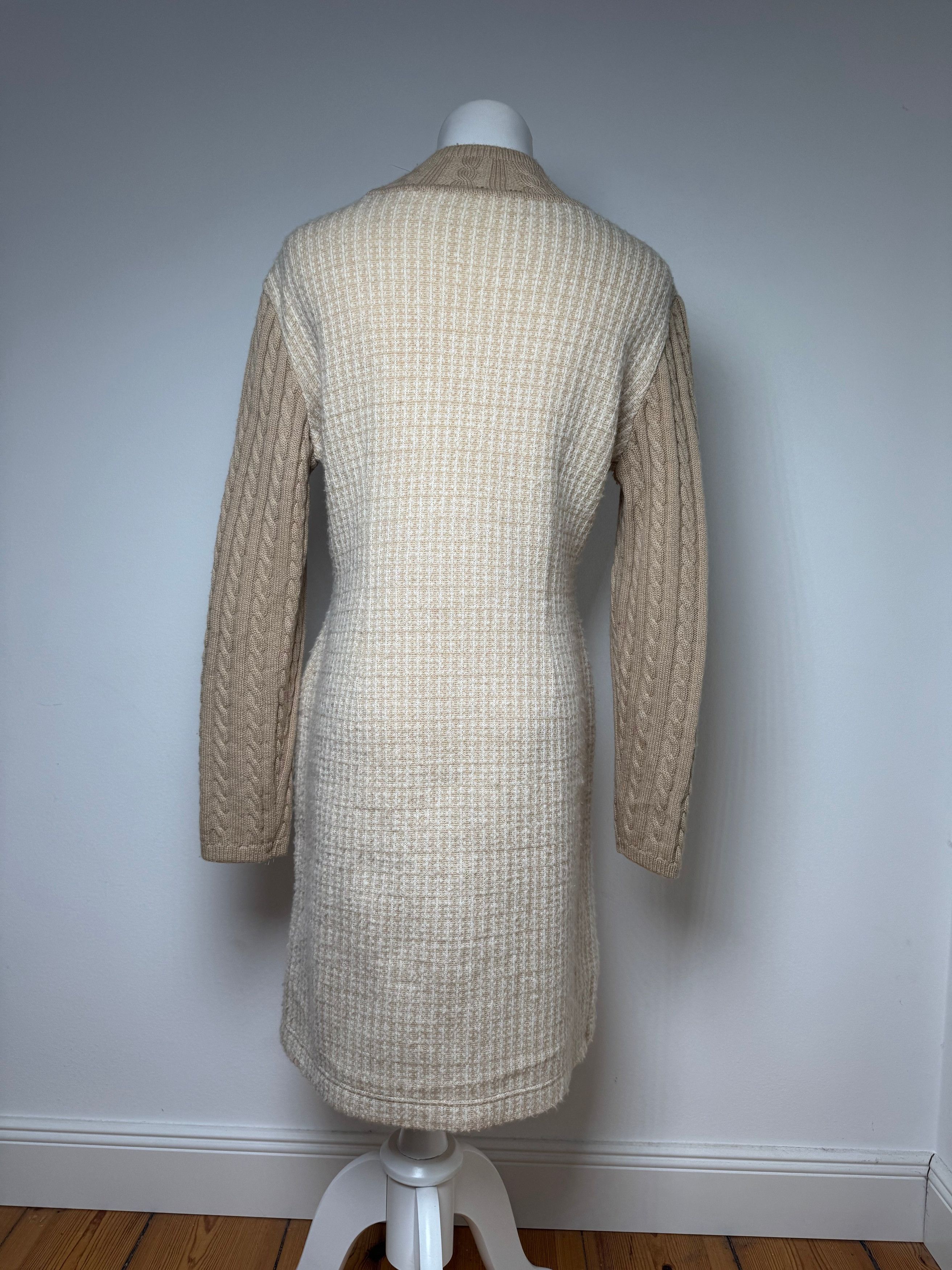 Courreges Vintage Paris Wool Dress 38/M Beige Brown Size M / US 6-8 / IT 42-44 - 3 Thumbnail