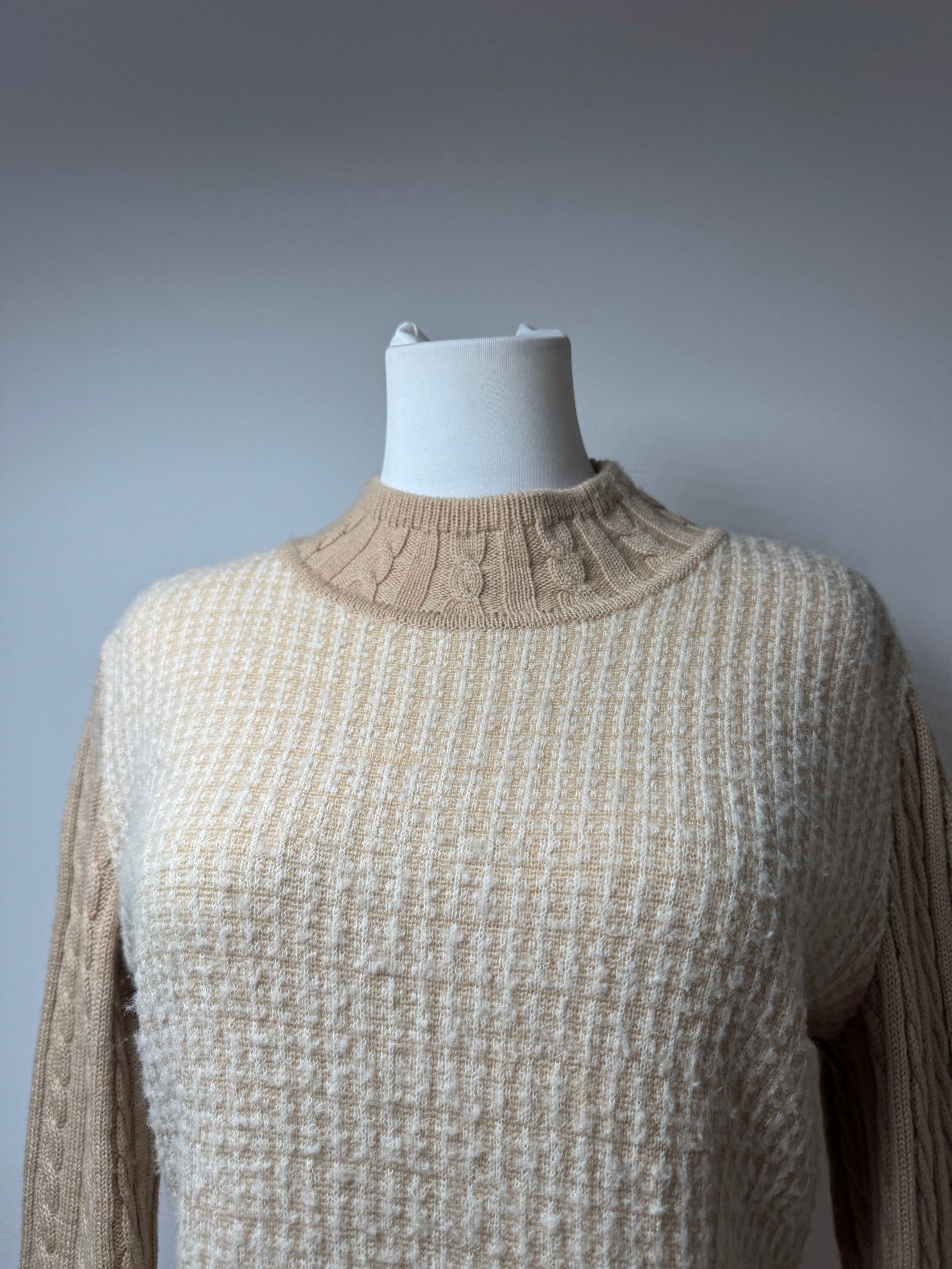 Courreges Vintage Paris Wool Dress 38/M Beige Brown Size M / US 6-8 / IT 42-44 - 10 Thumbnail