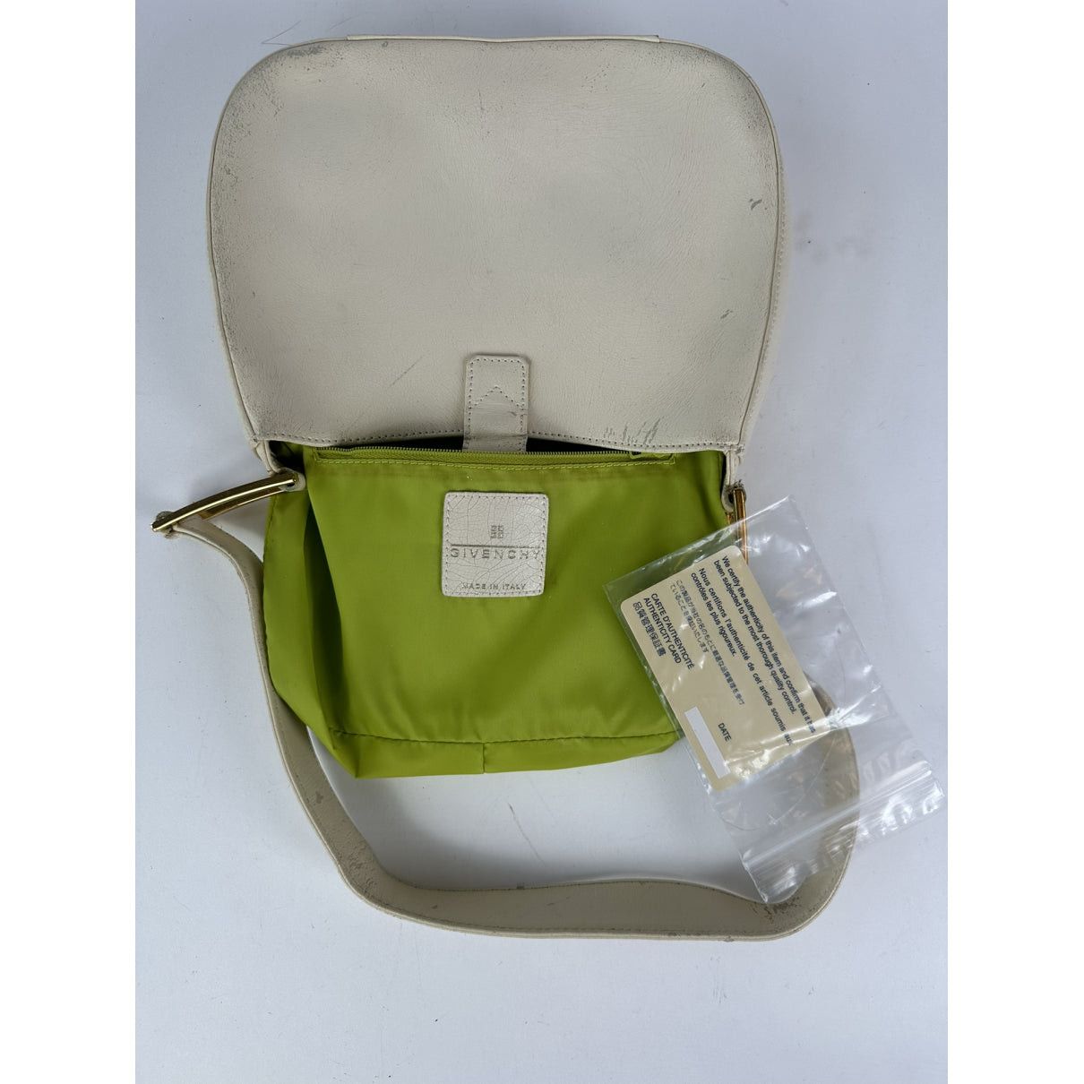 Givenchy Moon Cut Out White Leather Handbag Size ONE SIZE - 4 Thumbnail