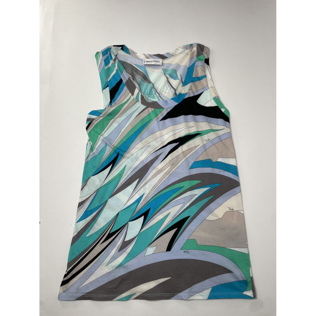 Emilio Pucci Blue Cotton Top Size XS / US 0-2 / IT 36-38 - 4 Thumbnail