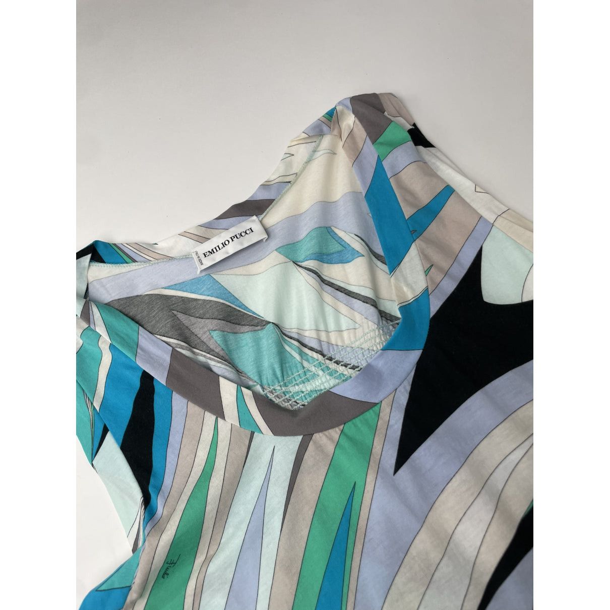Emilio Pucci Blue Cotton Top Size XS / US 0-2 / IT 36-38 - 5 Thumbnail