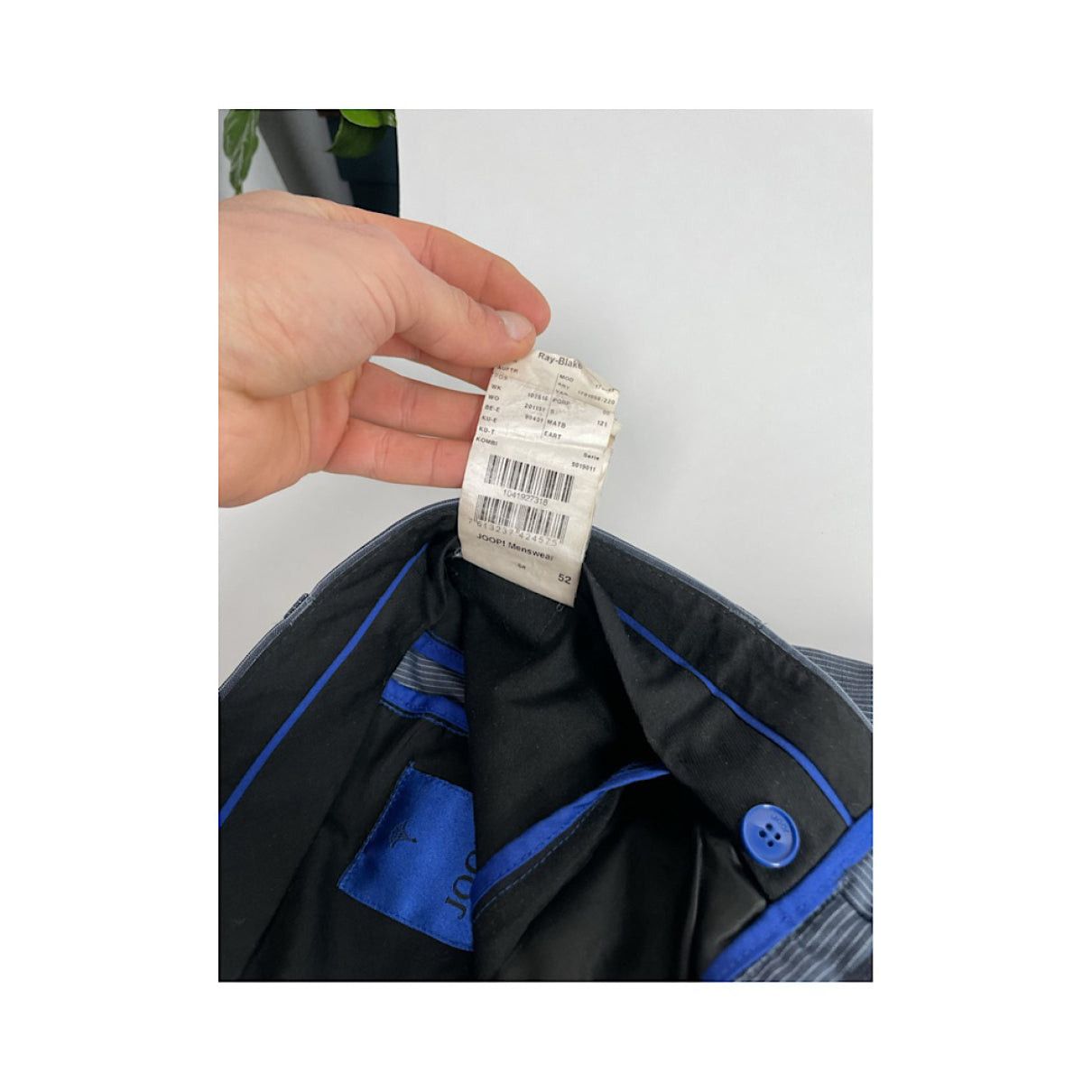 Joop! Blue Cotton Suit Size 34" / US 12 / IT 48 - 2 Thumbnail