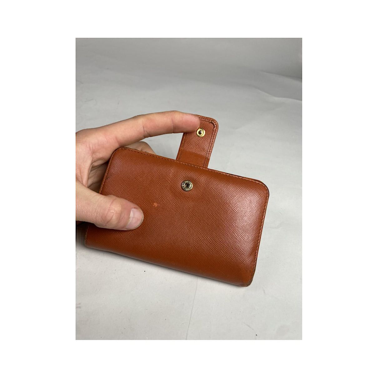 Prada Orange Leather Wallet Size ONE SIZE - 3 Thumbnail