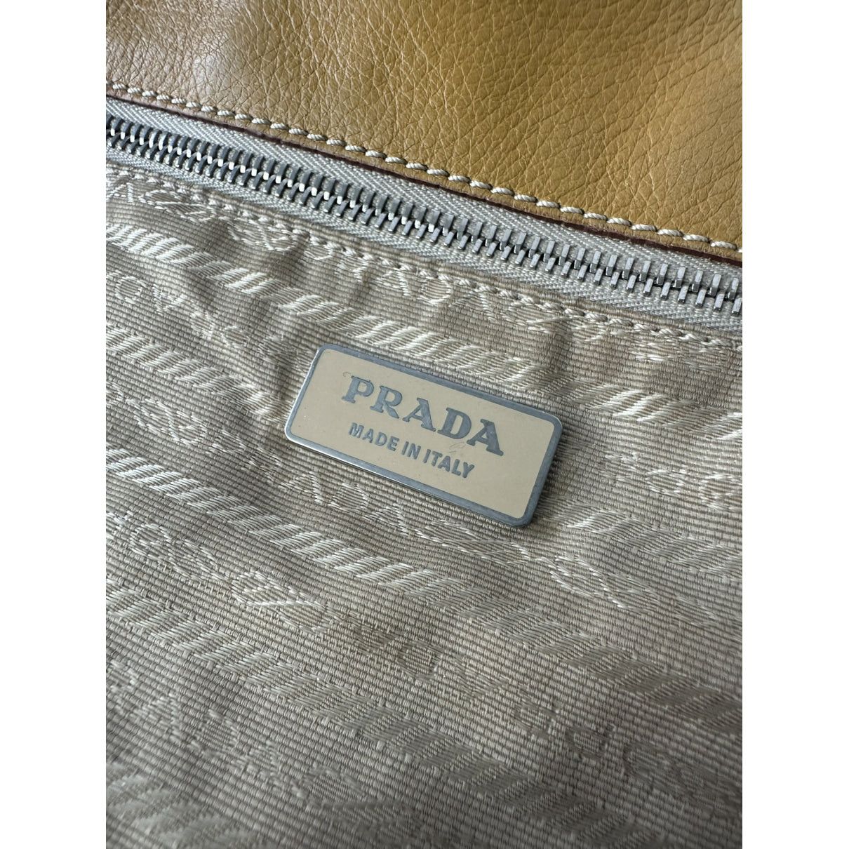 Prada Bibliothèque Brown Leather Handbag Size ONE SIZE - 3 Thumbnail