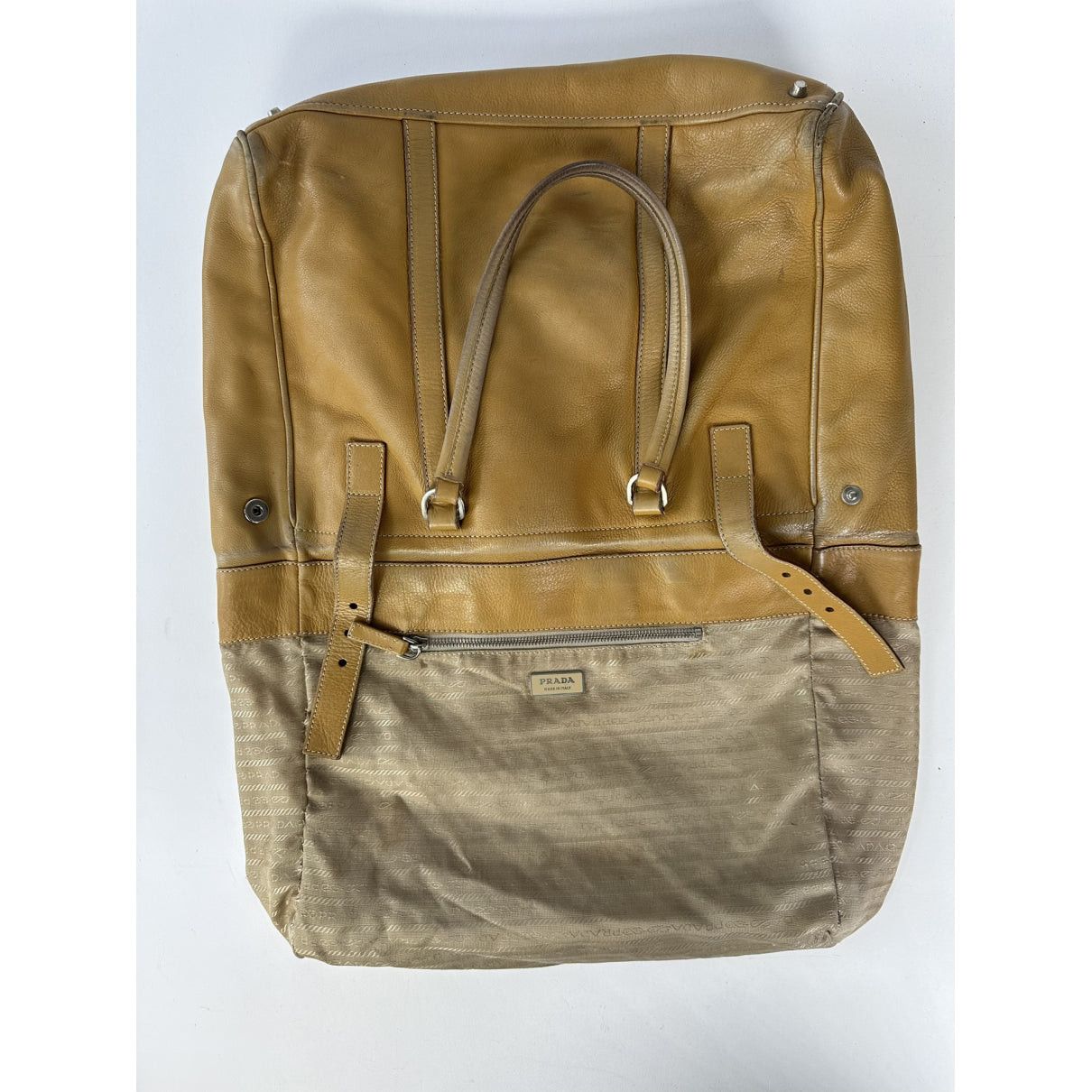Prada Bibliothèque Brown Leather Handbag Size ONE SIZE - 2 Thumbnail