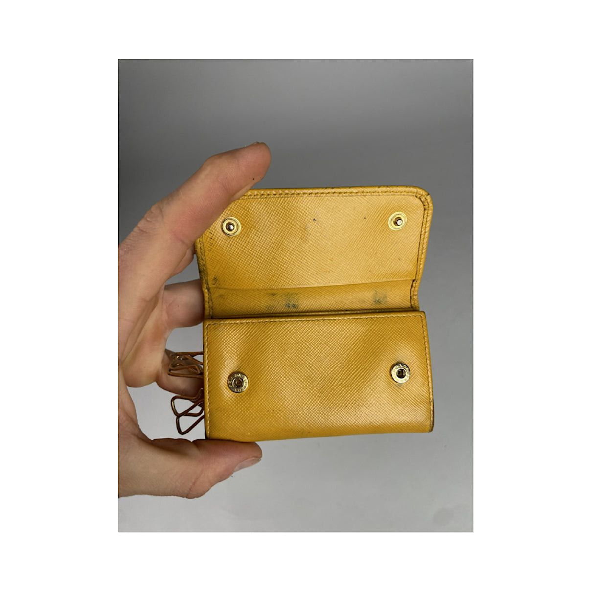 Prada Yellow Leather Purse Size ONE SIZE - 4 Thumbnail