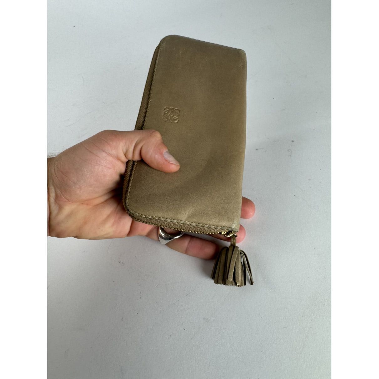 Loewe Puzzle Beige Leather Wallet Size ONE SIZE - 3 Thumbnail