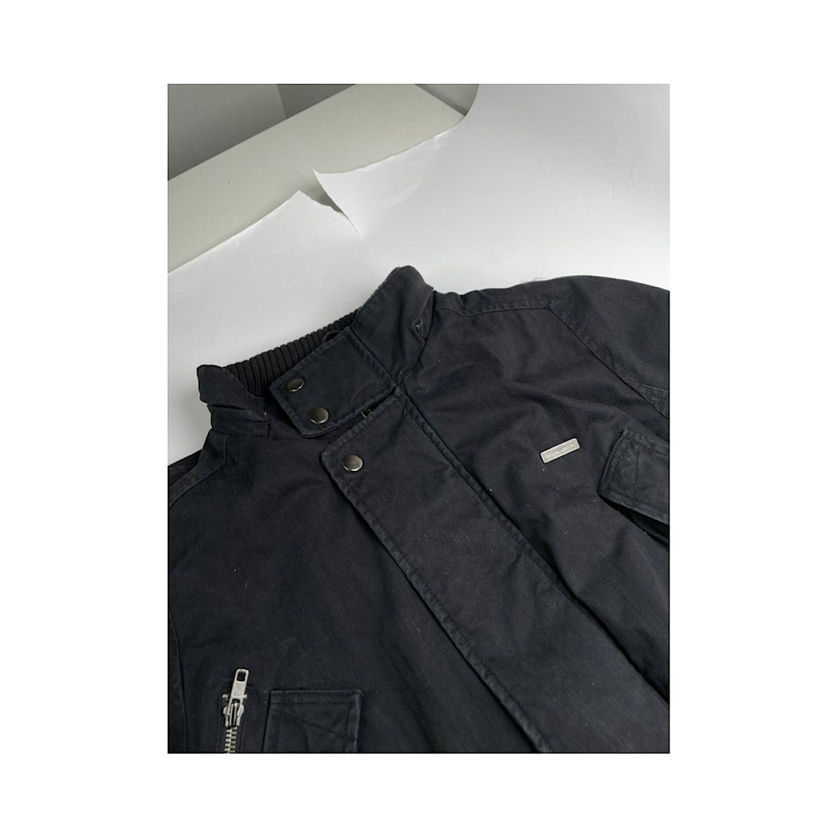 Yves Saint Laurent Black Cotton Coat Size M / US 6-8 / IT 42-44 - 2 Thumbnail