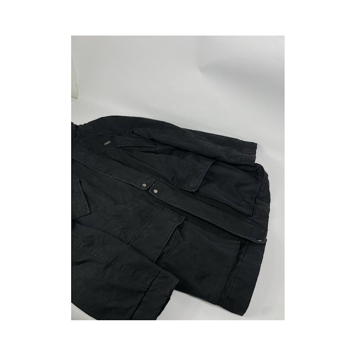 Yves Saint Laurent Black Cotton Coat Size M / US 6-8 / IT 42-44 - 3 Thumbnail