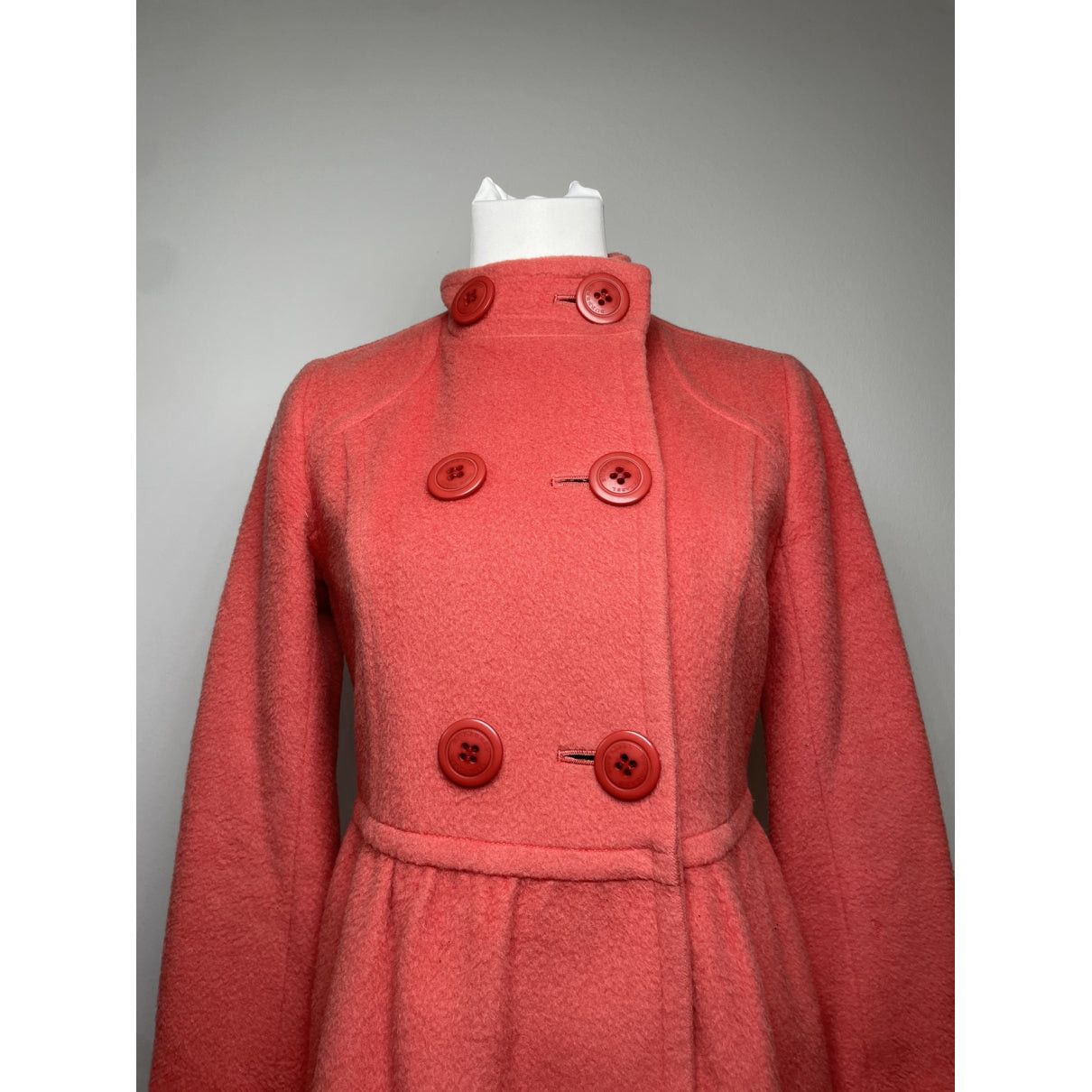 Burberry Westminster Red Wool Trench Coat Size M / US 6-8 / IT 42-44 - 2 Thumbnail