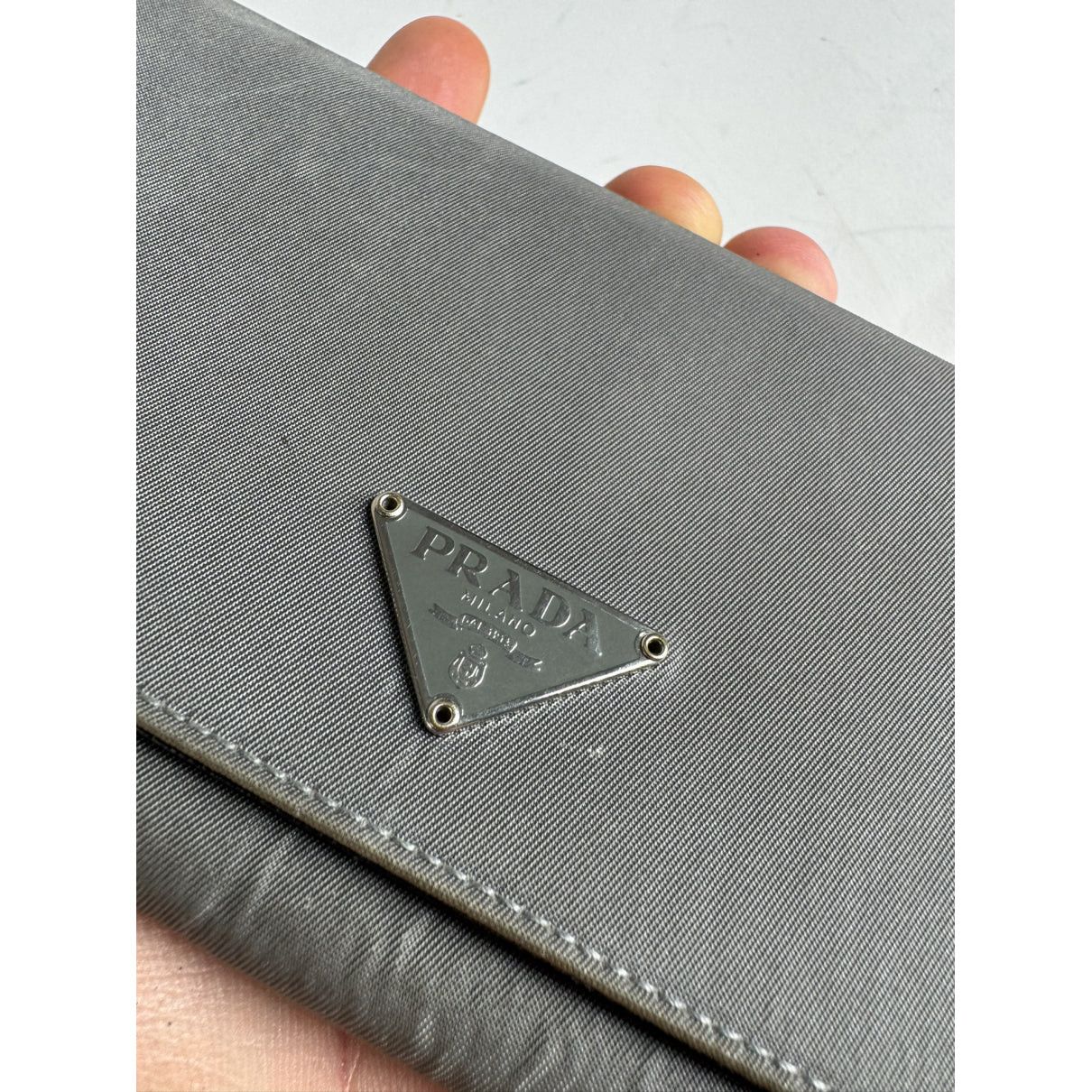 Prada Grey Leather Wallet Size ONE SIZE - 3 Thumbnail