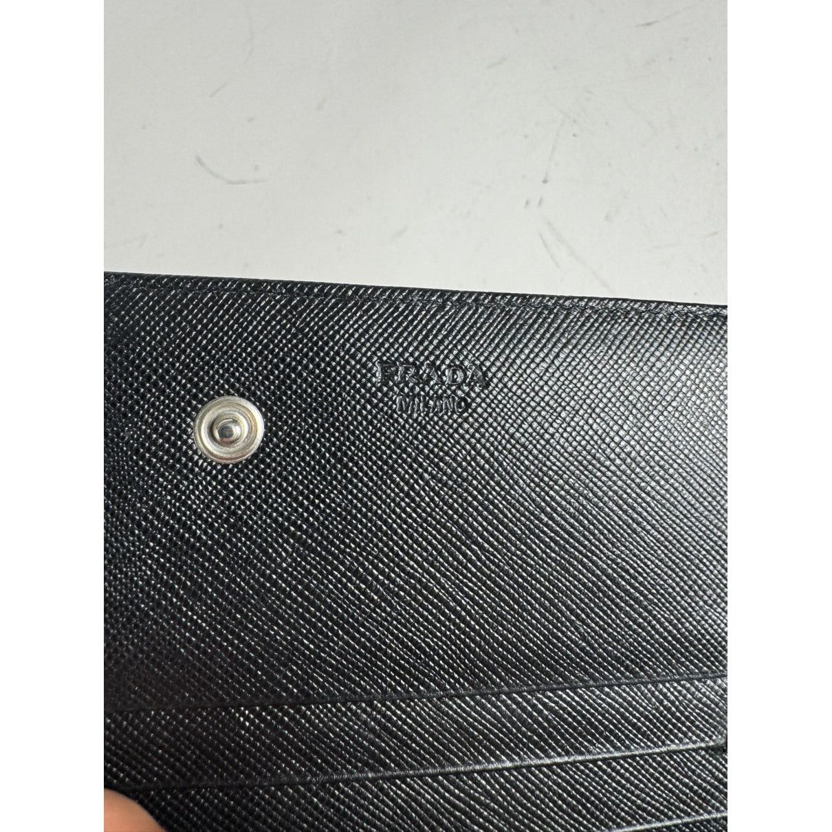 Prada Grey Leather Wallet Size ONE SIZE - 4 Thumbnail