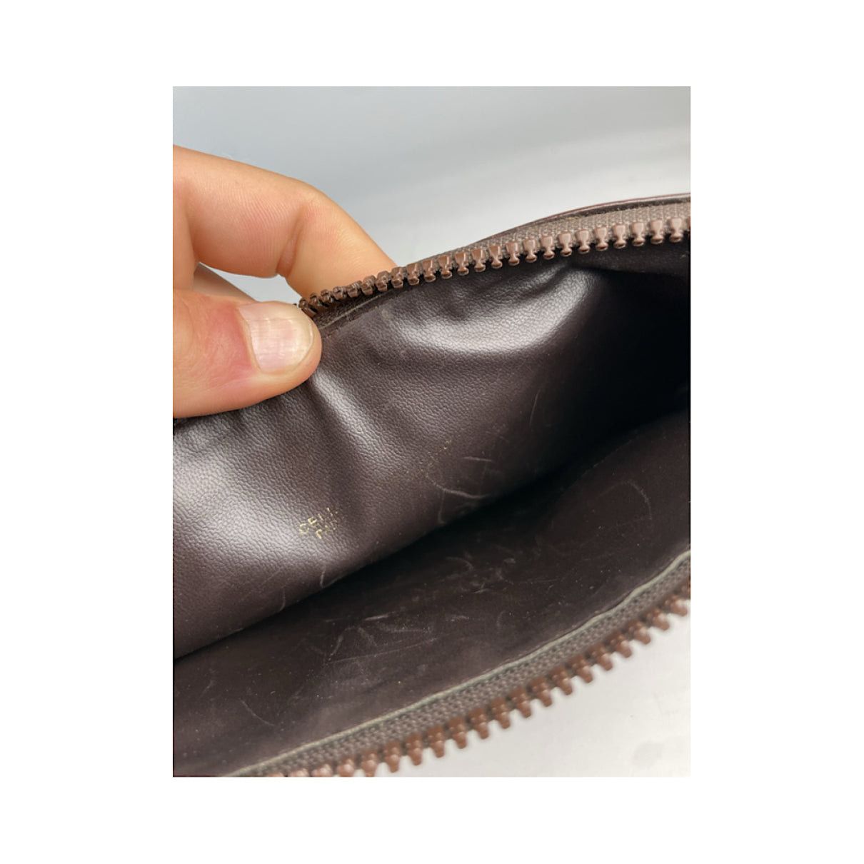Celine Trotteur Brown Leather Clutch Bag Size ONE SIZE - 3 Thumbnail