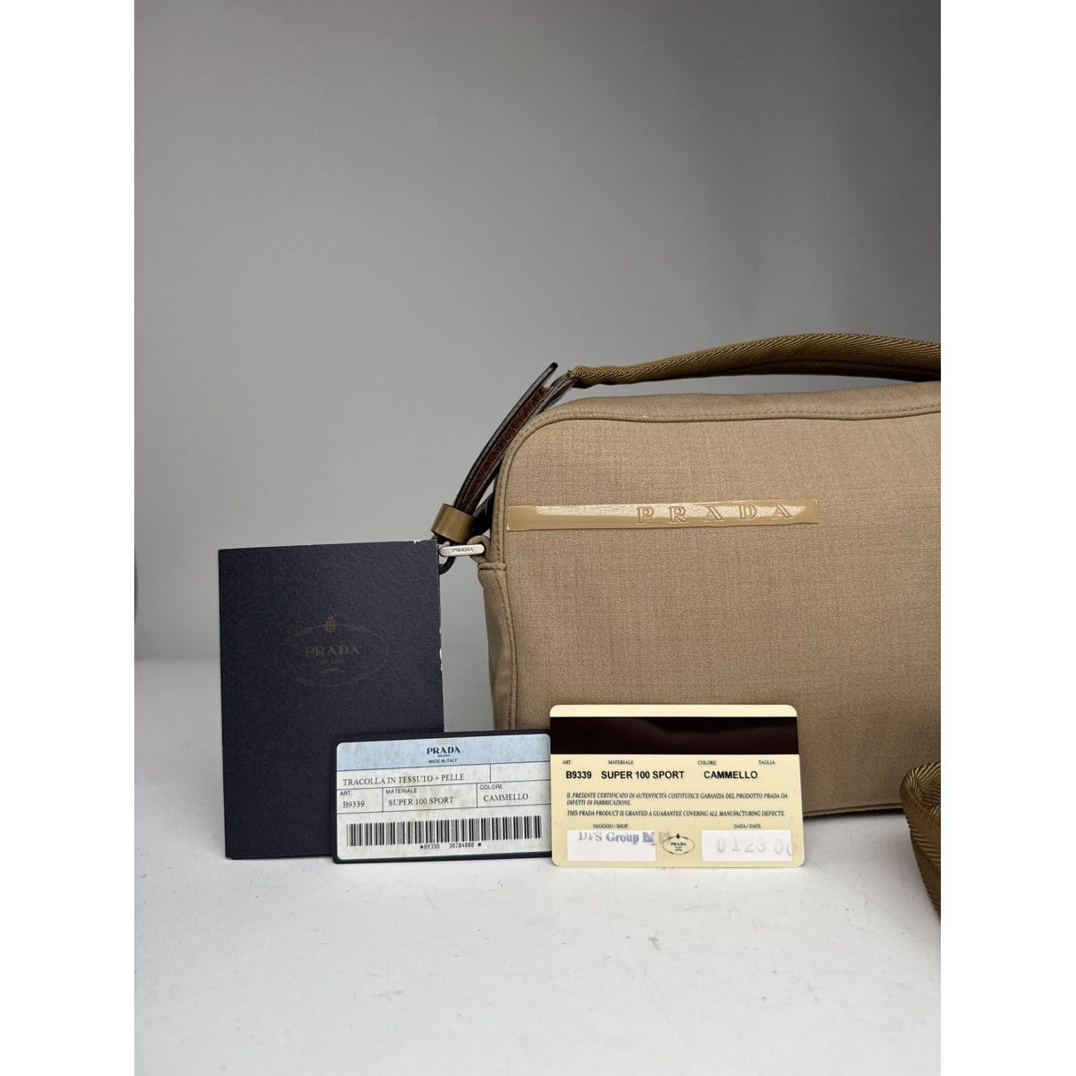 Prada Beige Cotton Handbag Size ONE SIZE - 5 Thumbnail