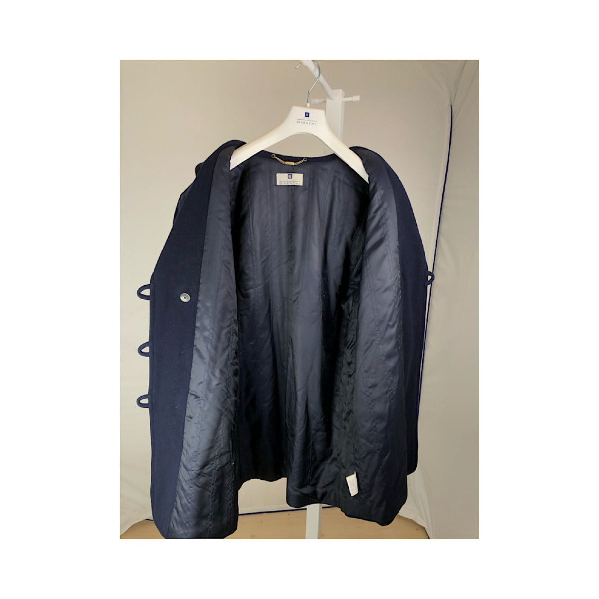 Givenchy Navy Wool Trench Coat Size XL / US 12-14 / IT 48-50 - 2 Thumbnail