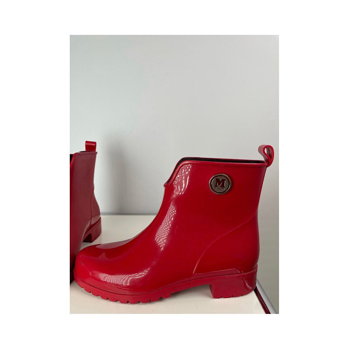 Missoni Red Plastic Ankle Boots Size US 6 / IT 36 - 3 Thumbnail