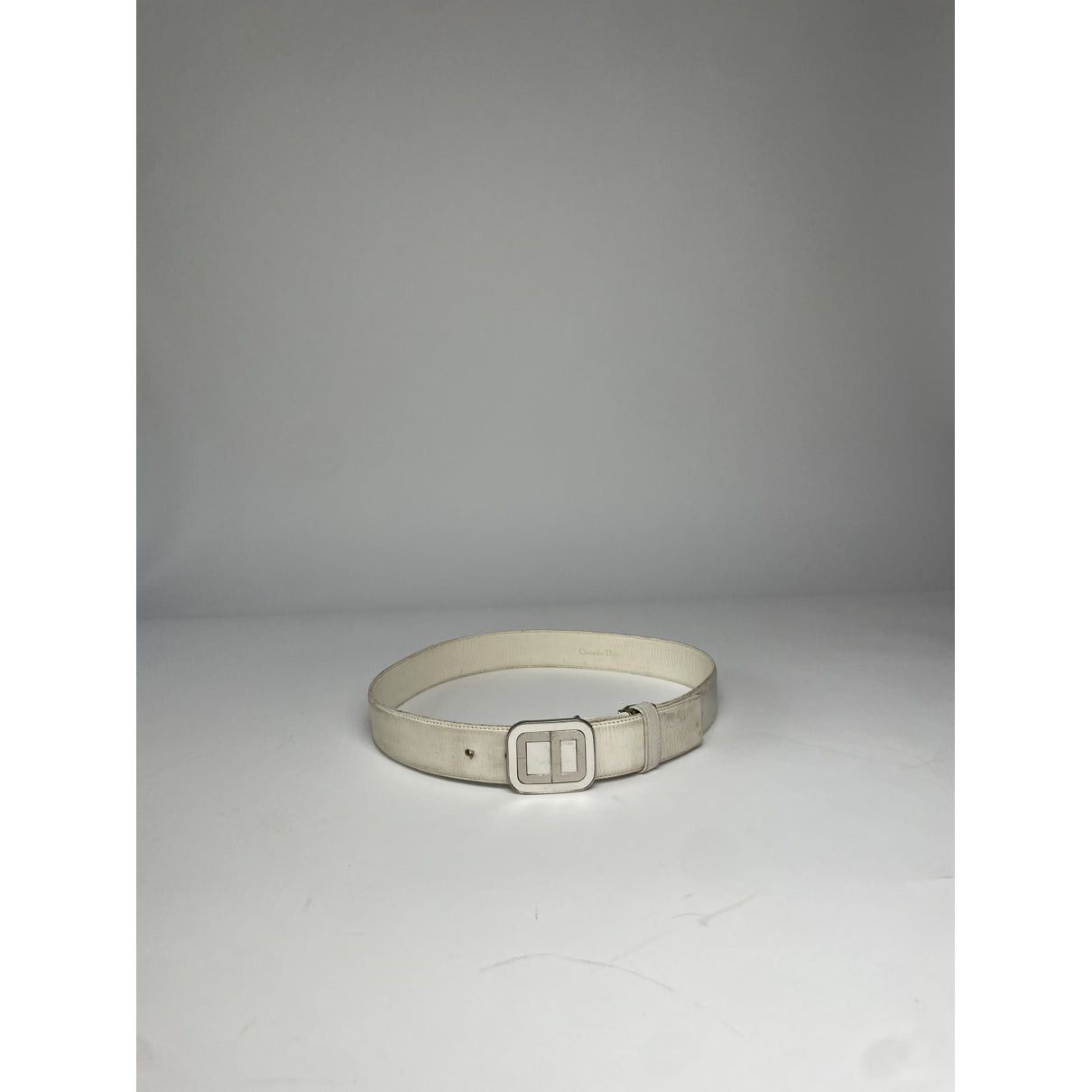 Dior Saddle White Leather Belt Size ONE SIZE - 4 Thumbnail