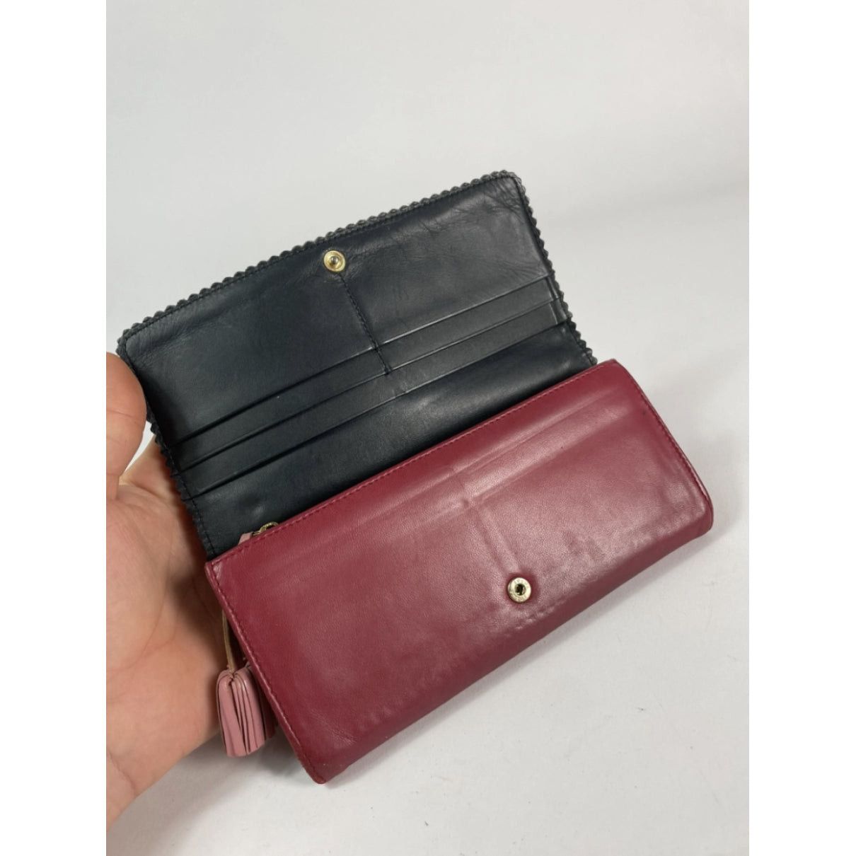 Loewe Puzzle Red Leather Wallet Size ONE SIZE - 3 Thumbnail